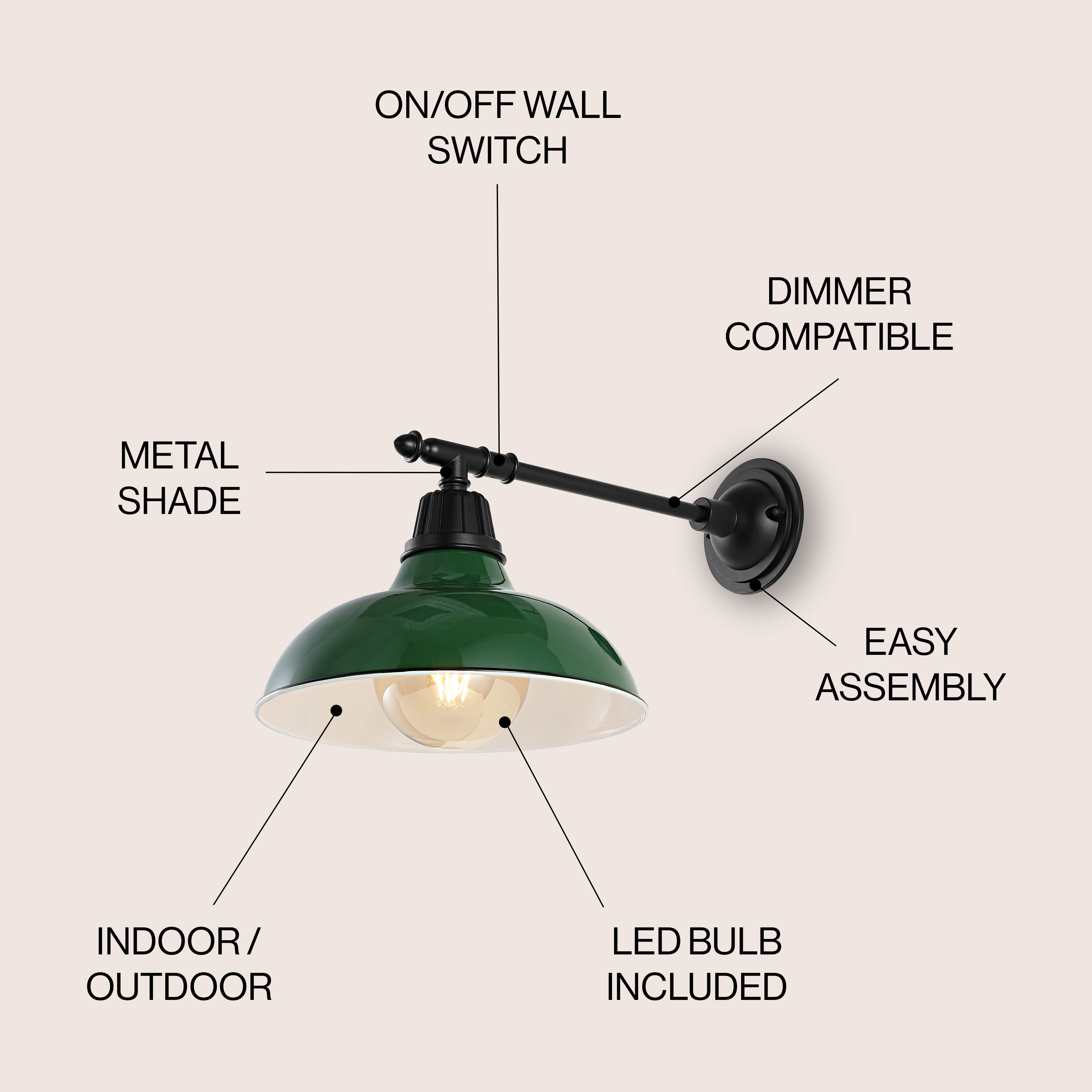 JONATHAN  Y JYL7615F Outdoor-Wall-Lighting - View #3