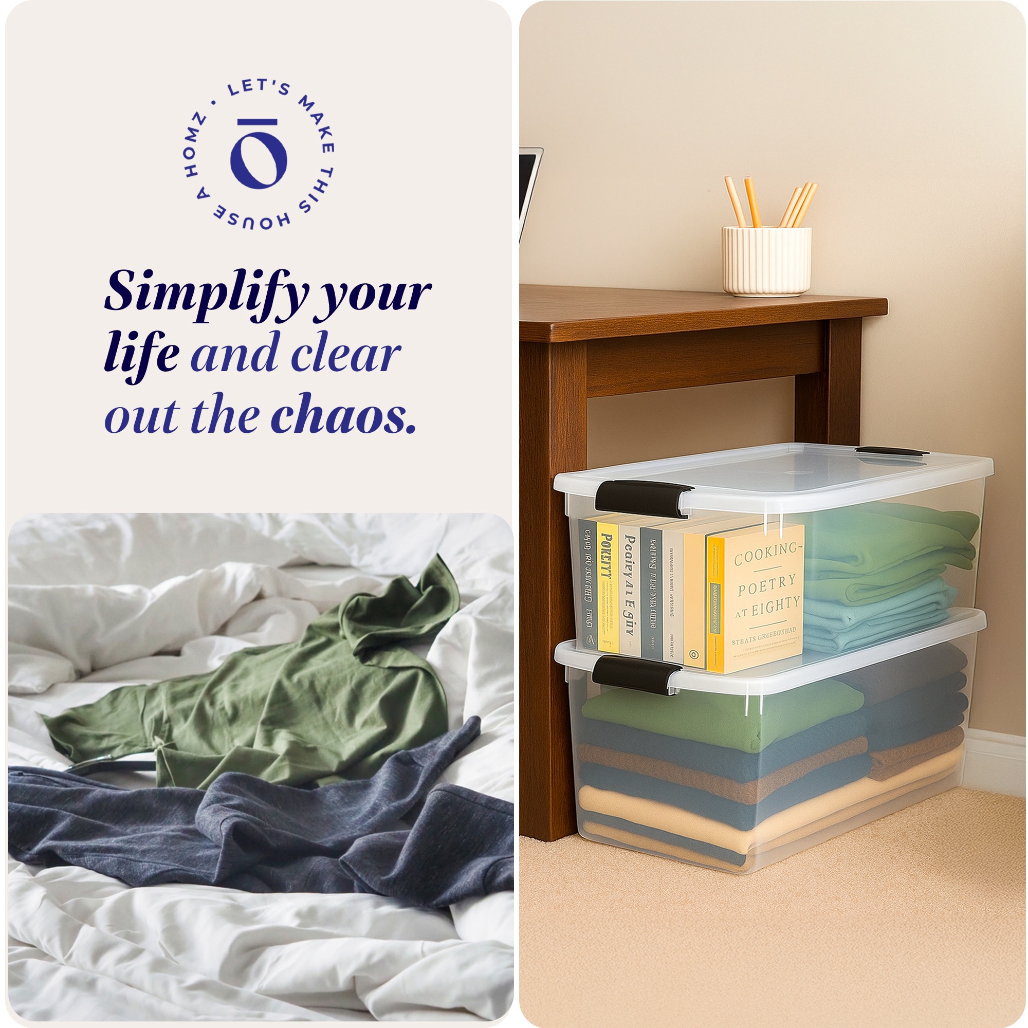 Homz Products 4 X 3441CLGRDC.02 Bins-Baskets - View #6