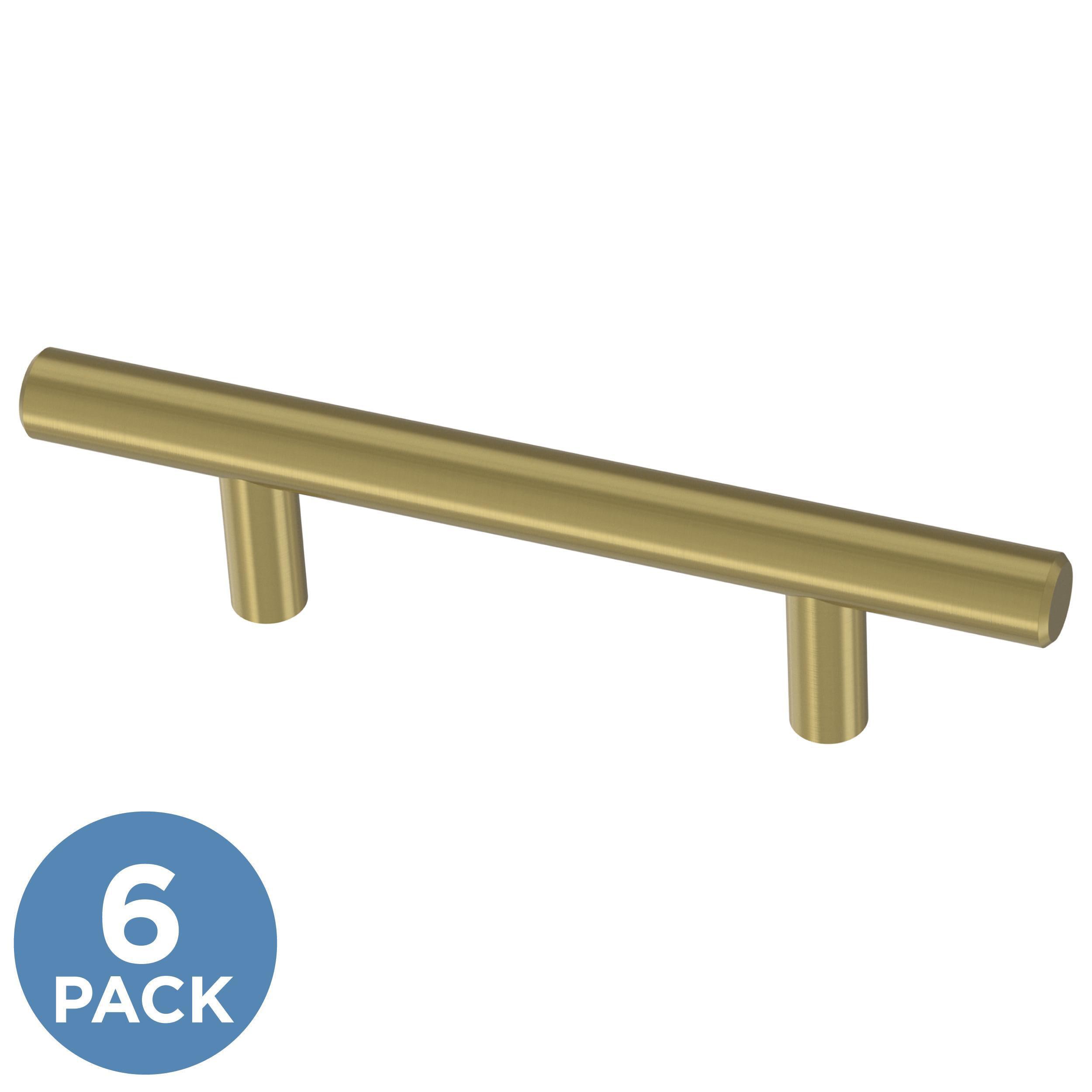 6 Pack Brushed Gold Cabinet Drawer Knobs For Kitchen (LS8791GD)