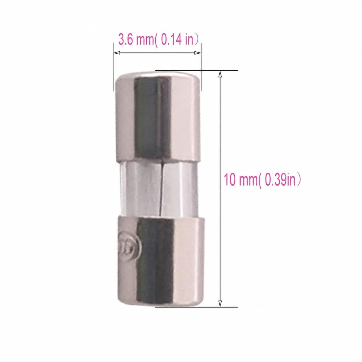 Misopily 20 pcs Mini Glass Fuses 3 Amp 125 Volt Fast Blow 3 Point 6 x ...