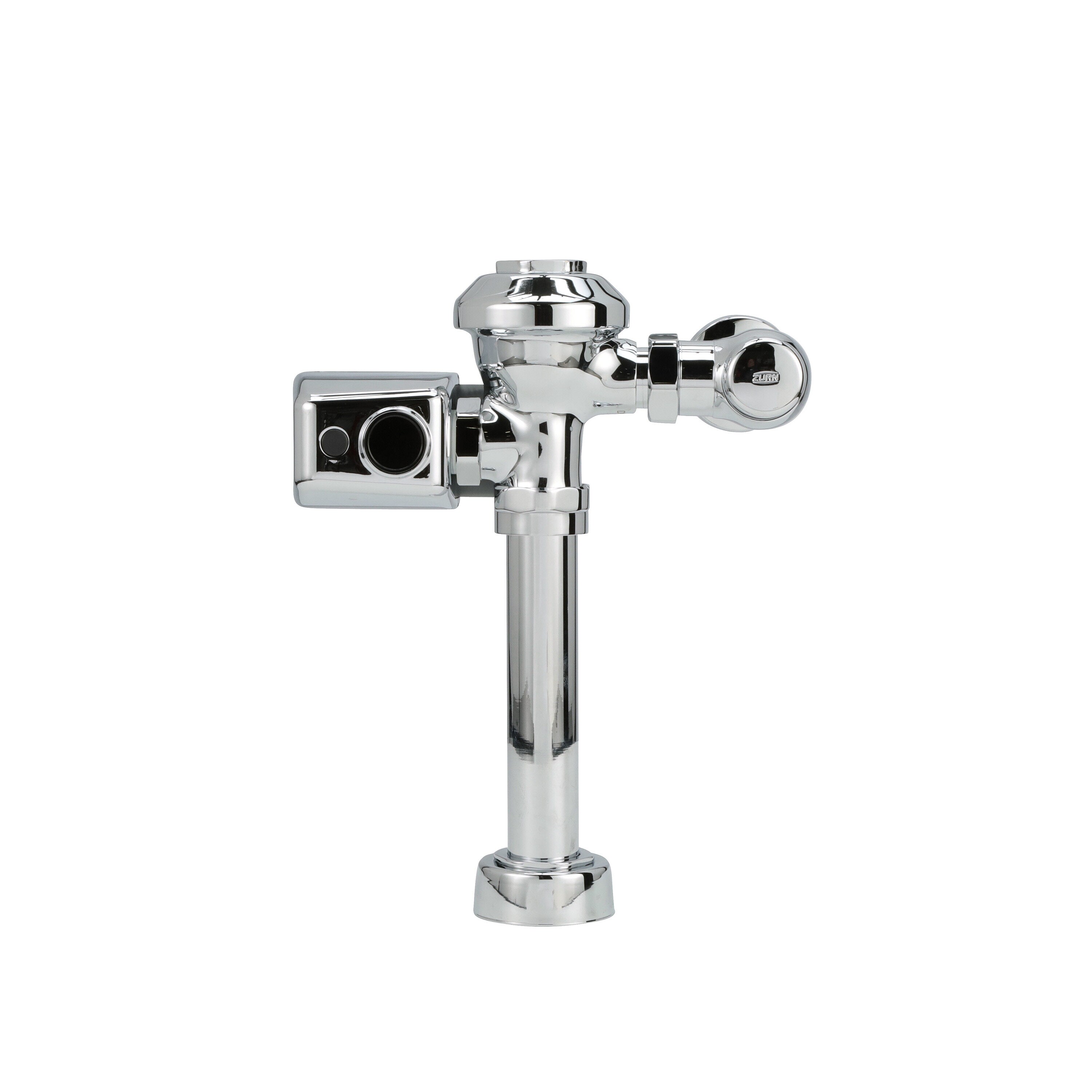 Chrome Battery-Powered Sensor Flush Valve for Water Closets