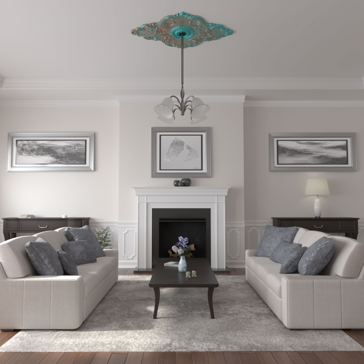 Ekena Millwork CM67PECGS Ceiling-Medallions - View #4