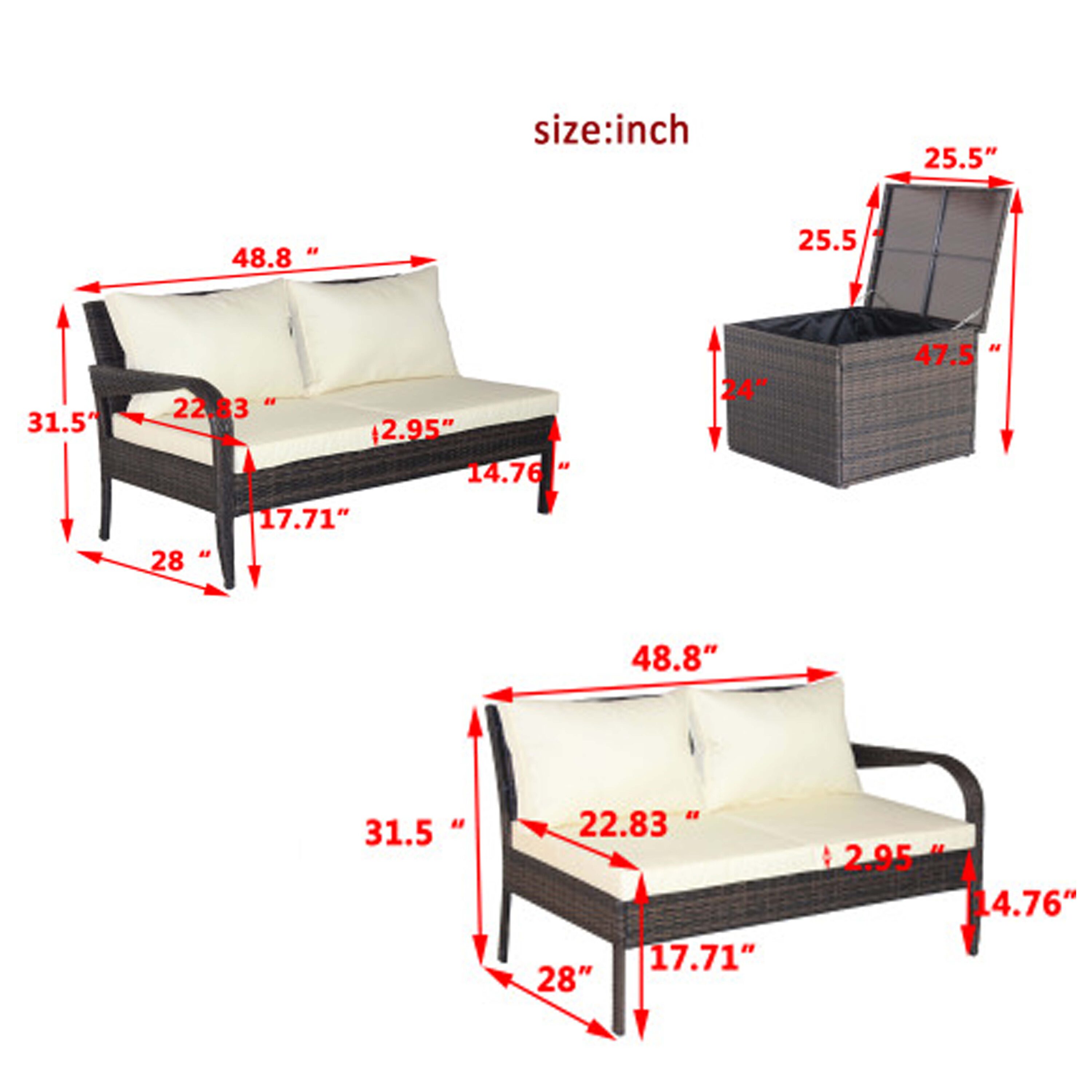 Forclover CRF-S00018 Patio-Conversation-Sets - View #4