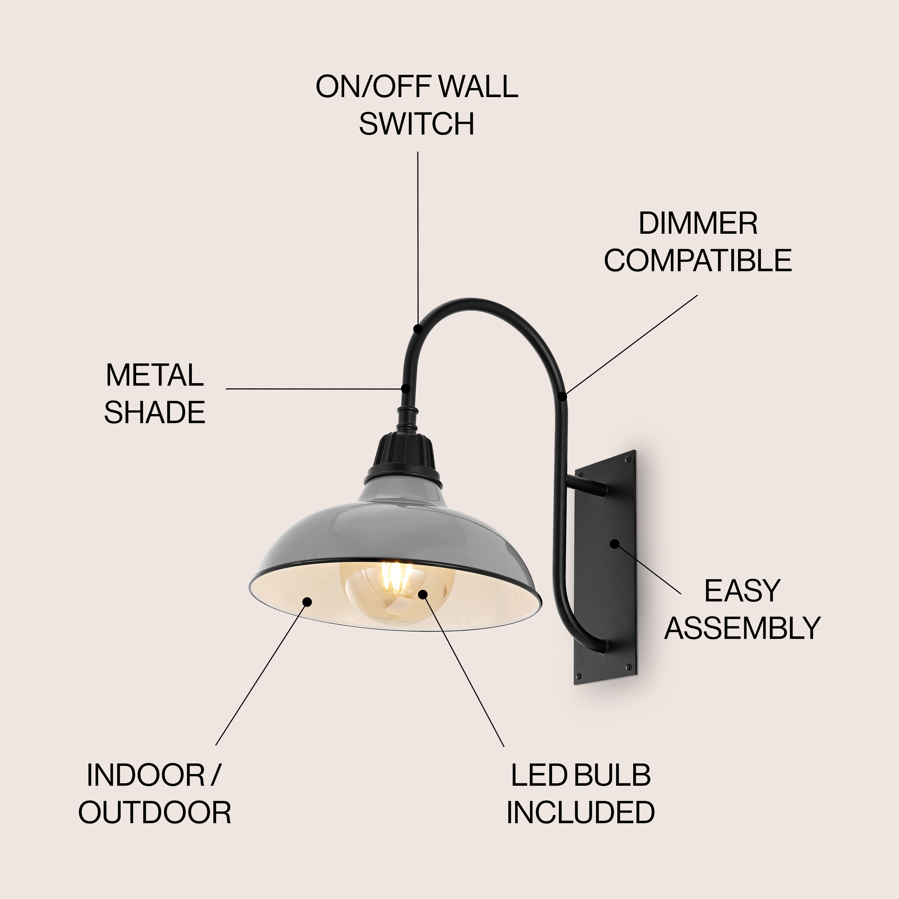 JONATHAN  Y JYL7614D Outdoor-Wall-Lighting - View #3