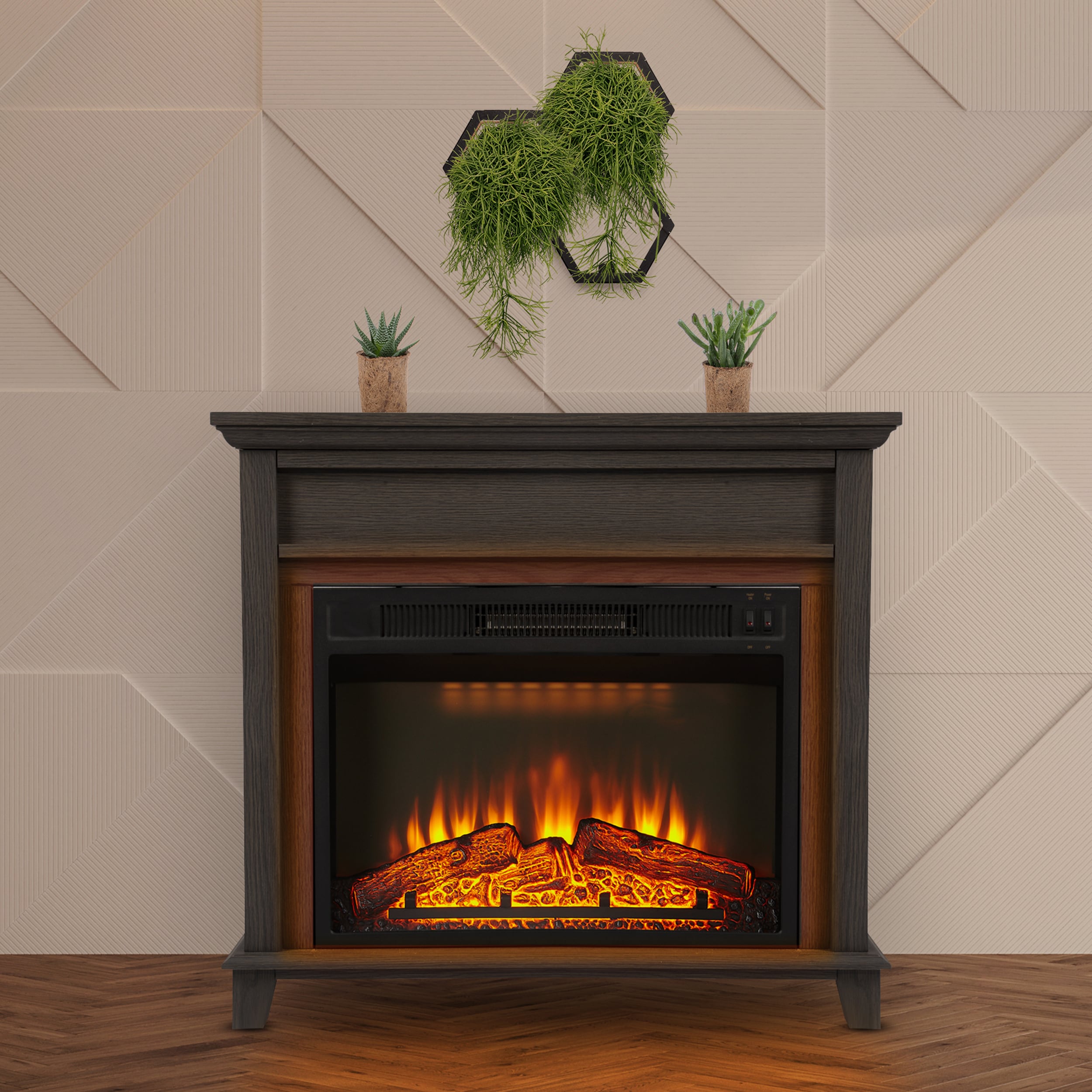 Utopia 4niture HASX-23D-GRAY Electric-Fireplaces - View #4