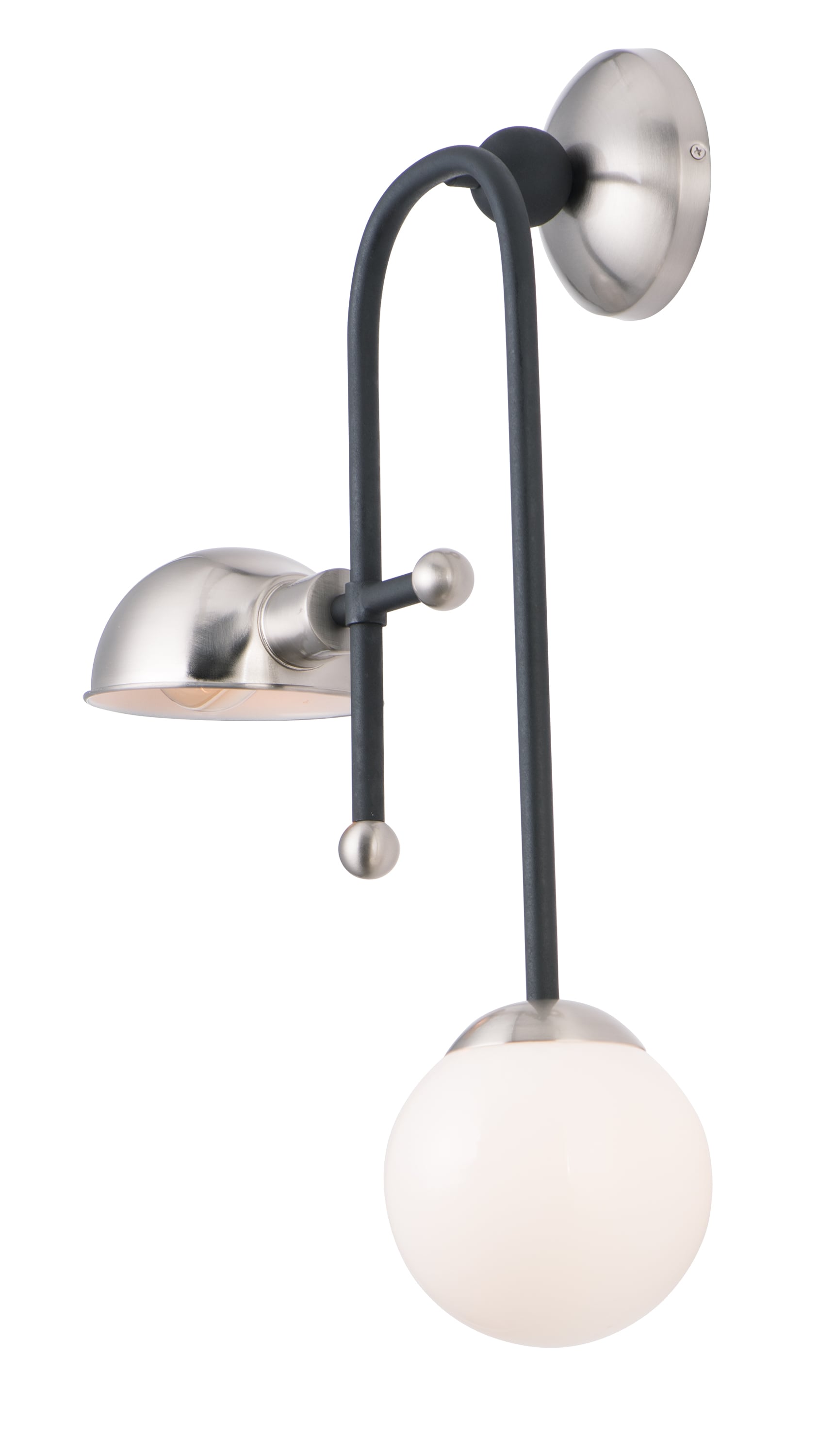 Maxim Lighting 21662WTBKSN Mingle LED 17.5-in W 2 -Light Multiple finishes Multiple colors Transitional Wall Sconce
