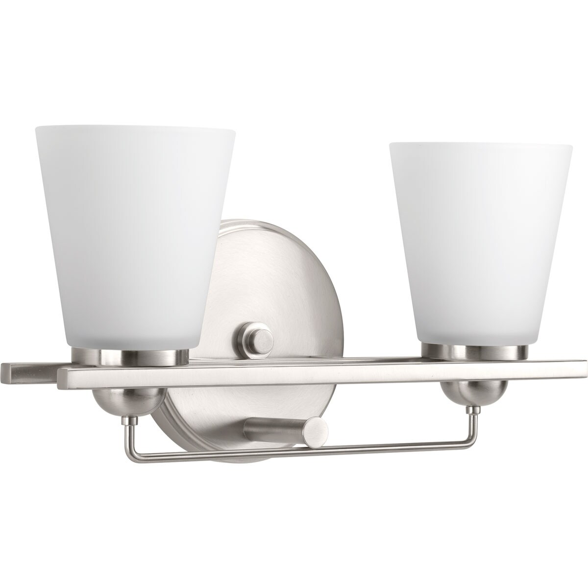 Progress Lighting P300001-009 Flight 15.75-in 2 -Light Brushed Nickel Modern/contemporary Vanity light