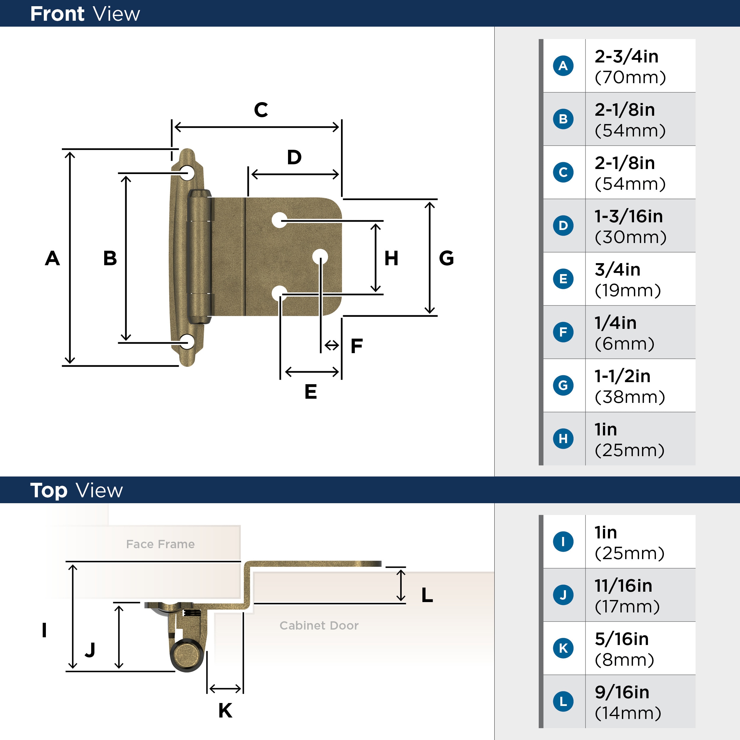 Amerock BPR3428BB Cabinet-Hinges - View #5