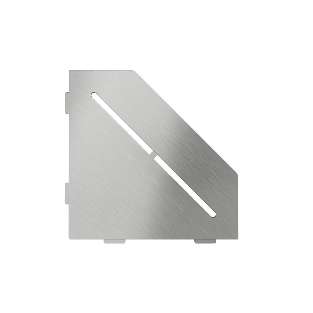 Schluter Systems SES2D7EB Shelf Pentagon Corner Pure Brushed Stainless Steel