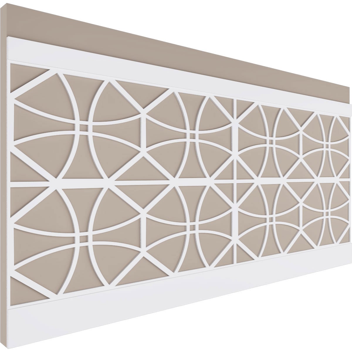 Ekena Millwork WPK44X94HWL 44-in x 94-1/2-in Smooth Paintable/Stainable White PVC Wainscoting Wall Panel ( 28.92-sq ft )