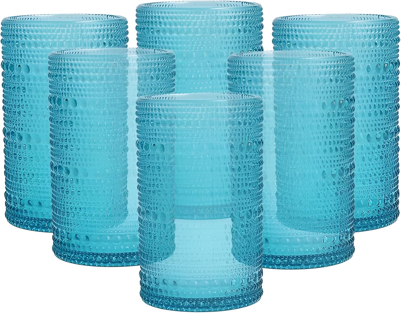 Fortessa Jupiter Set of 6 Iced Beverage Glass Lagoon