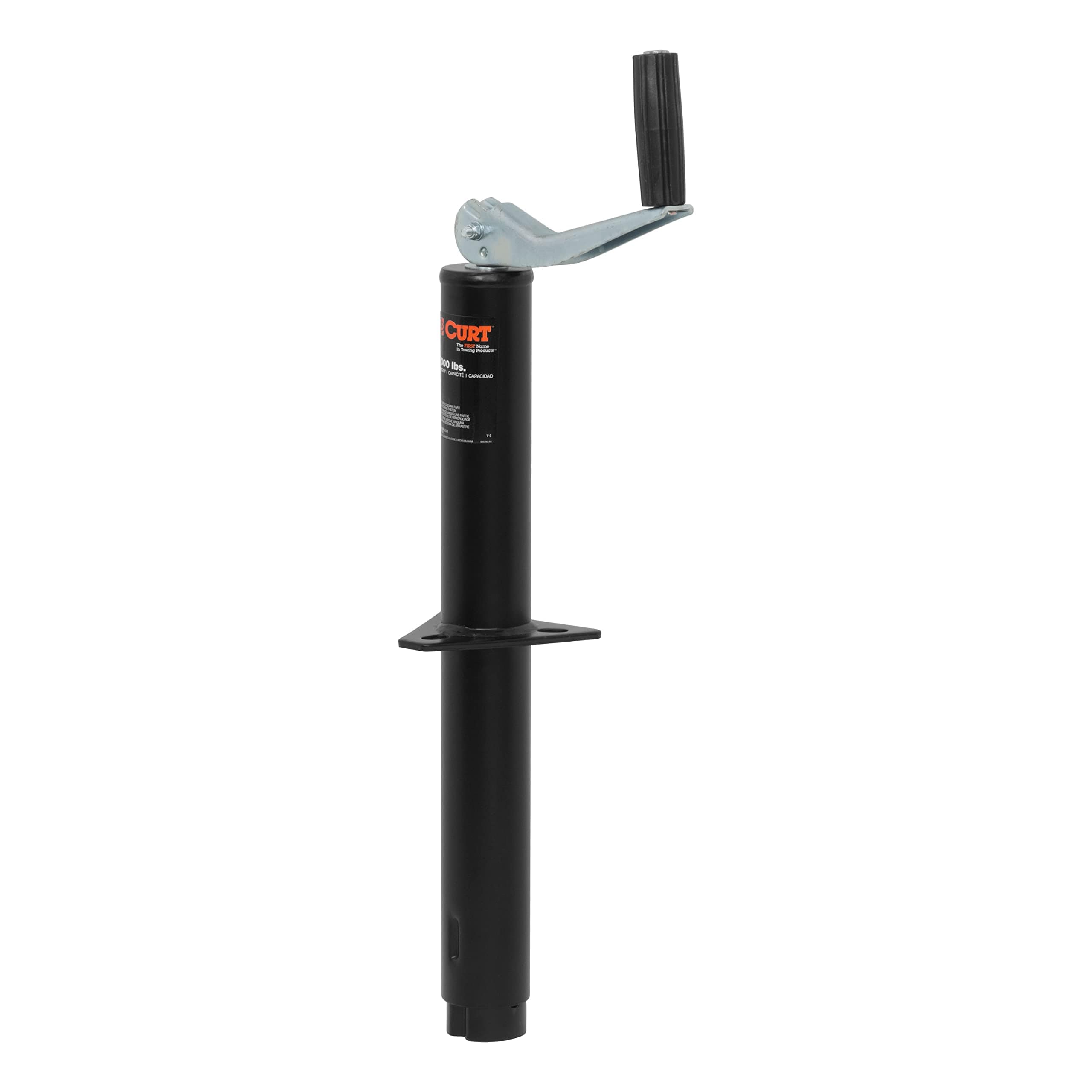 CURT  28250 A-Frame Trailer Jack 5 000 lbs 14-1/8 Inches Vertical Travel CARBIDE BLACK POWDER COAT