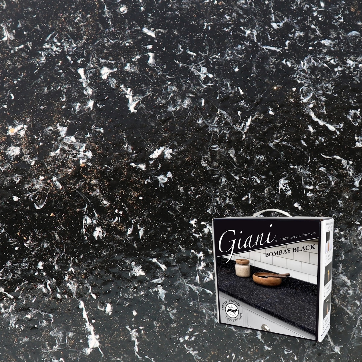 Giani FG-G2 BOMBAY Bombay Black High-gloss Countertop Refinishing kit ( 1-pint)