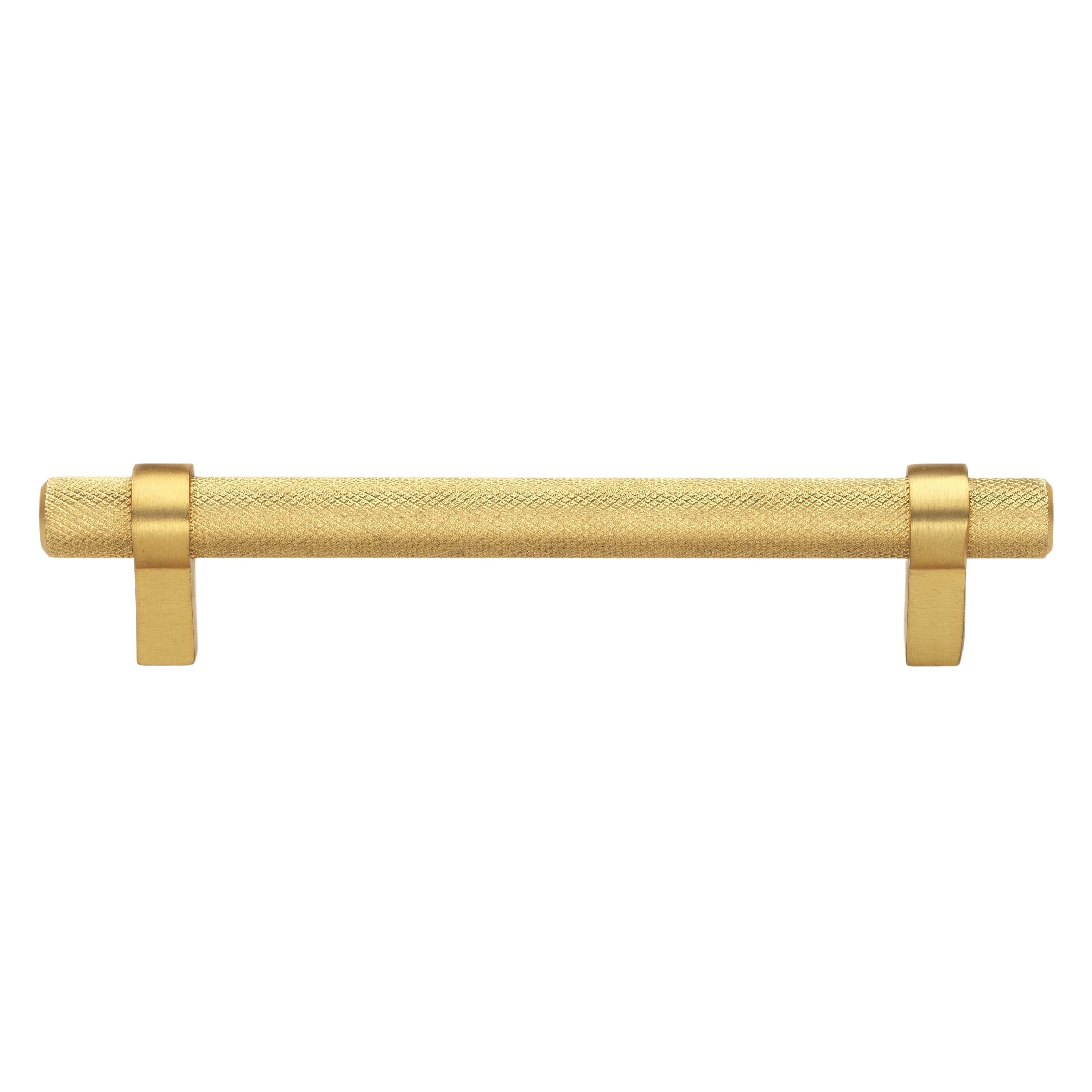 GlideRite Hardware 8007-128-BG-25 5-1/16 in. Center to Center Knurled Solid Steel Bar Pull - 8007-128-BG