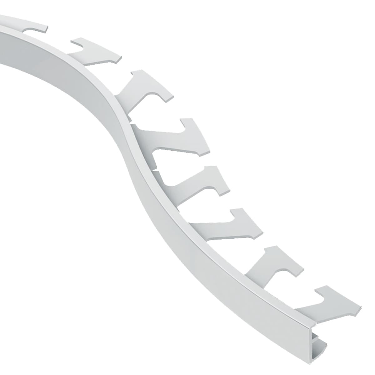 Schluter Systems R/A45HG Schiene-Radius 0.188-in W x 98.5-in L Light Grey Color-Coated Aluminum Aluminum L-angle Tile Edge Trim