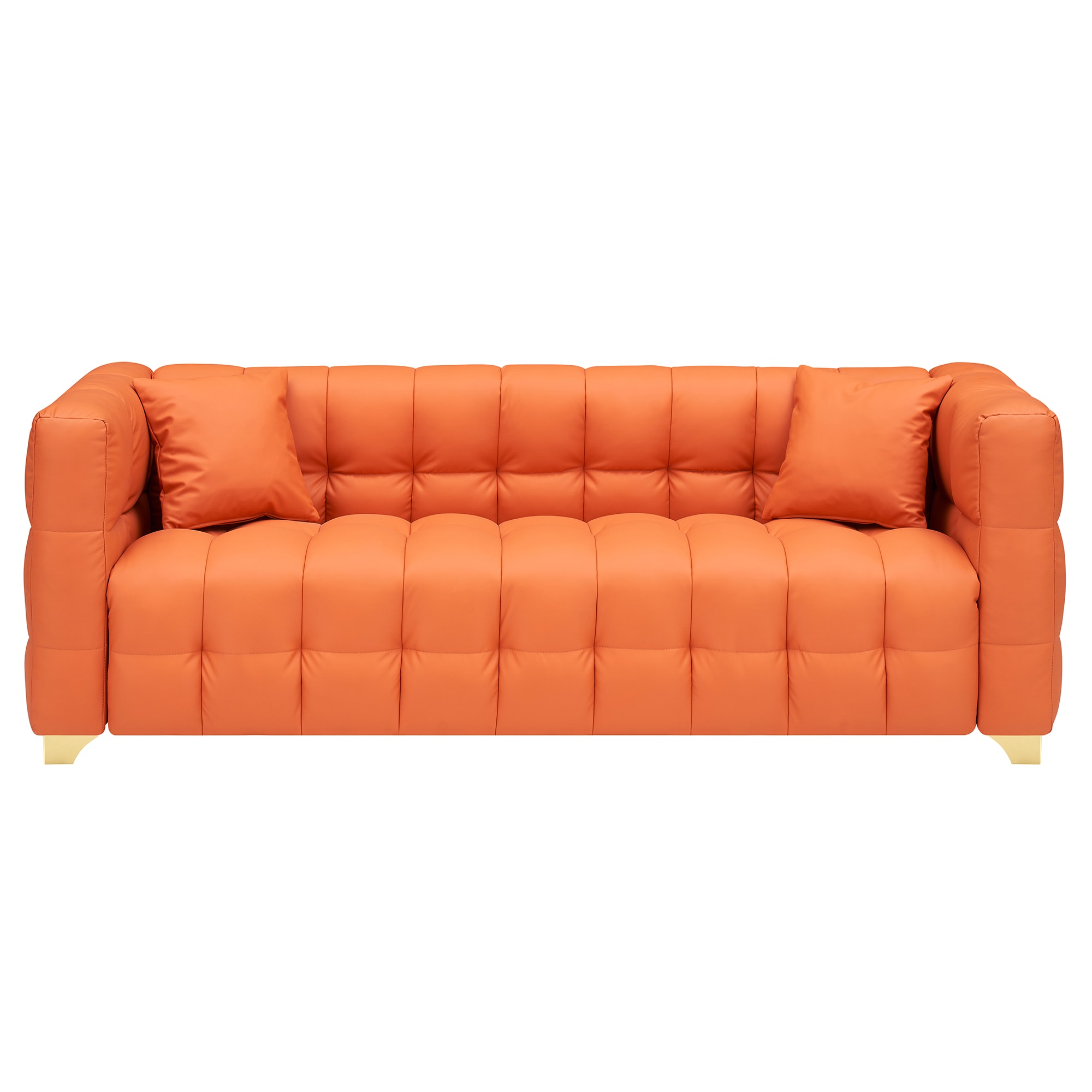 Bybafun YC5200104 80-Inches Modern Orange Sofa