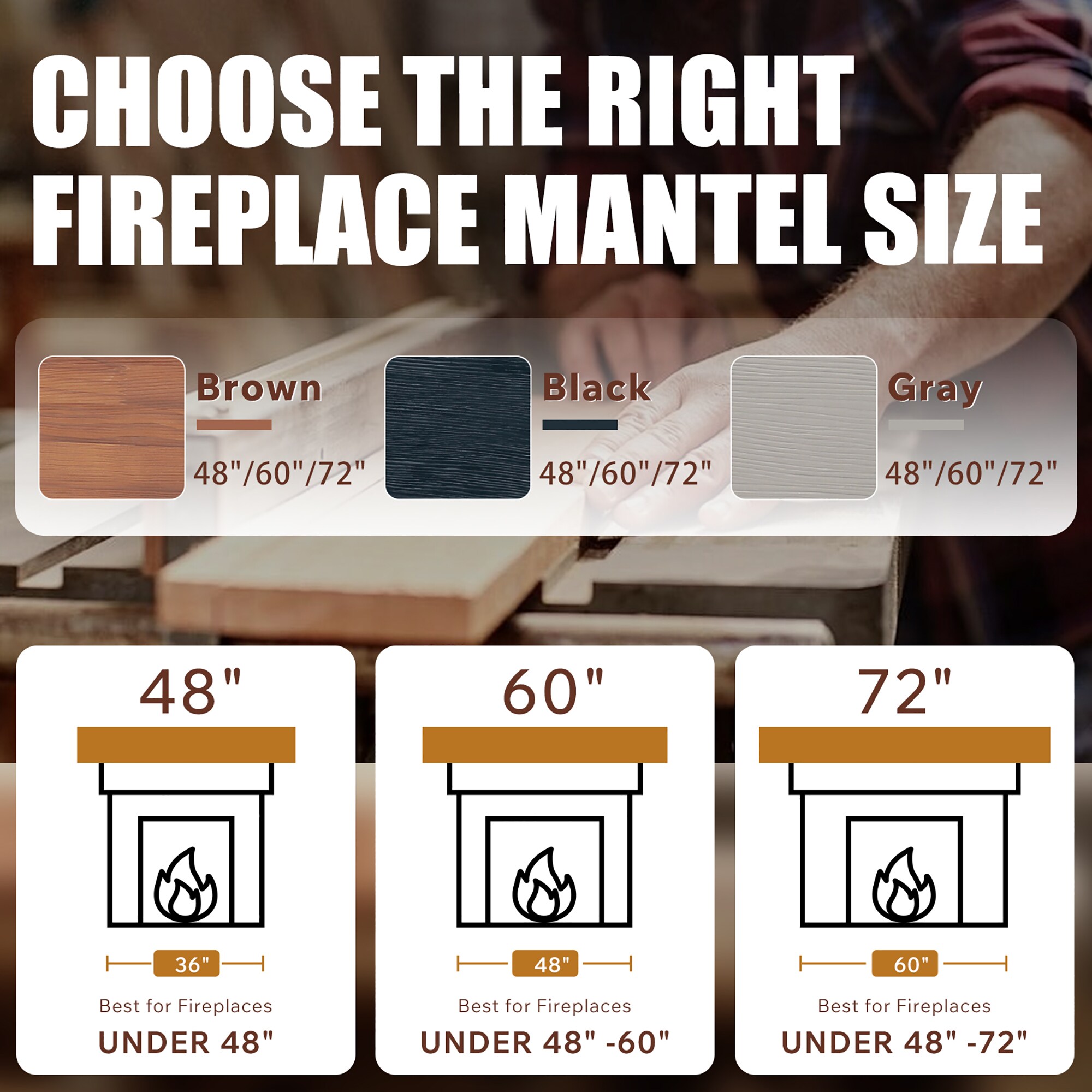Gaierptone CRXG3HQCP51 Mantel-Shelves - View #5