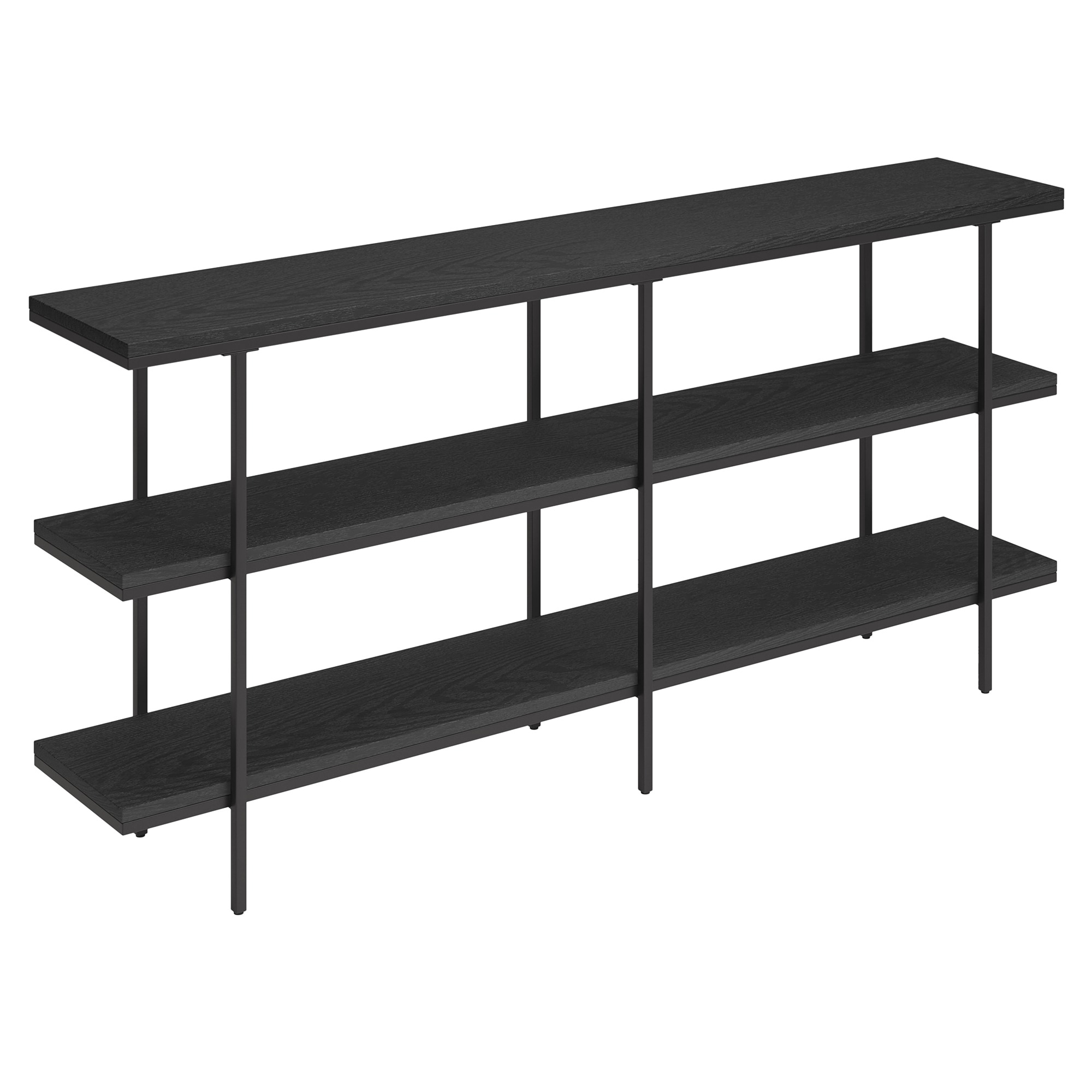 Hailey Home AT1341 Harper Industrial Black Grain Console table