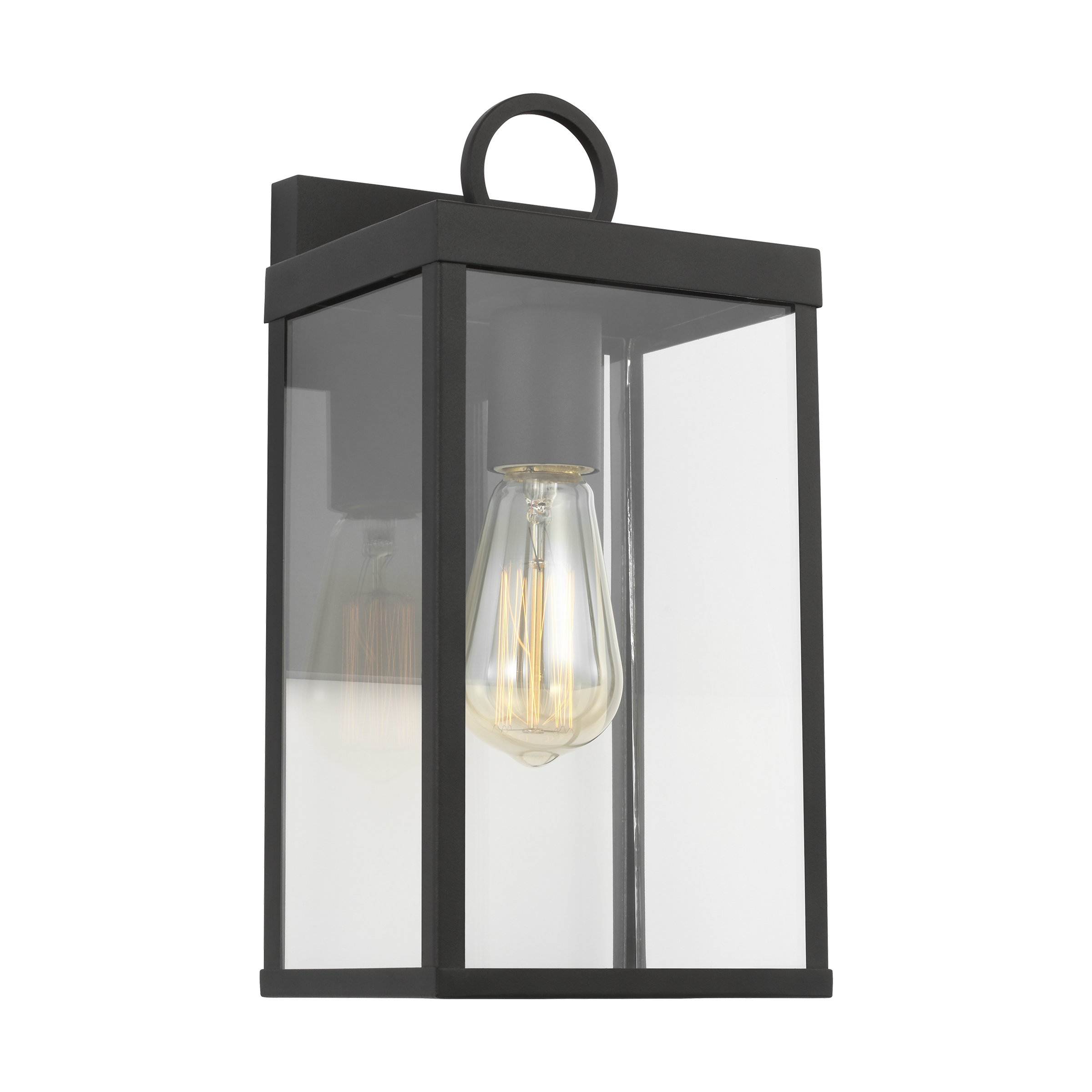 Scott Living DJO1001TXB Howell 1 -Light 12.5-in H Black Hardwired Outdoor Wall Light