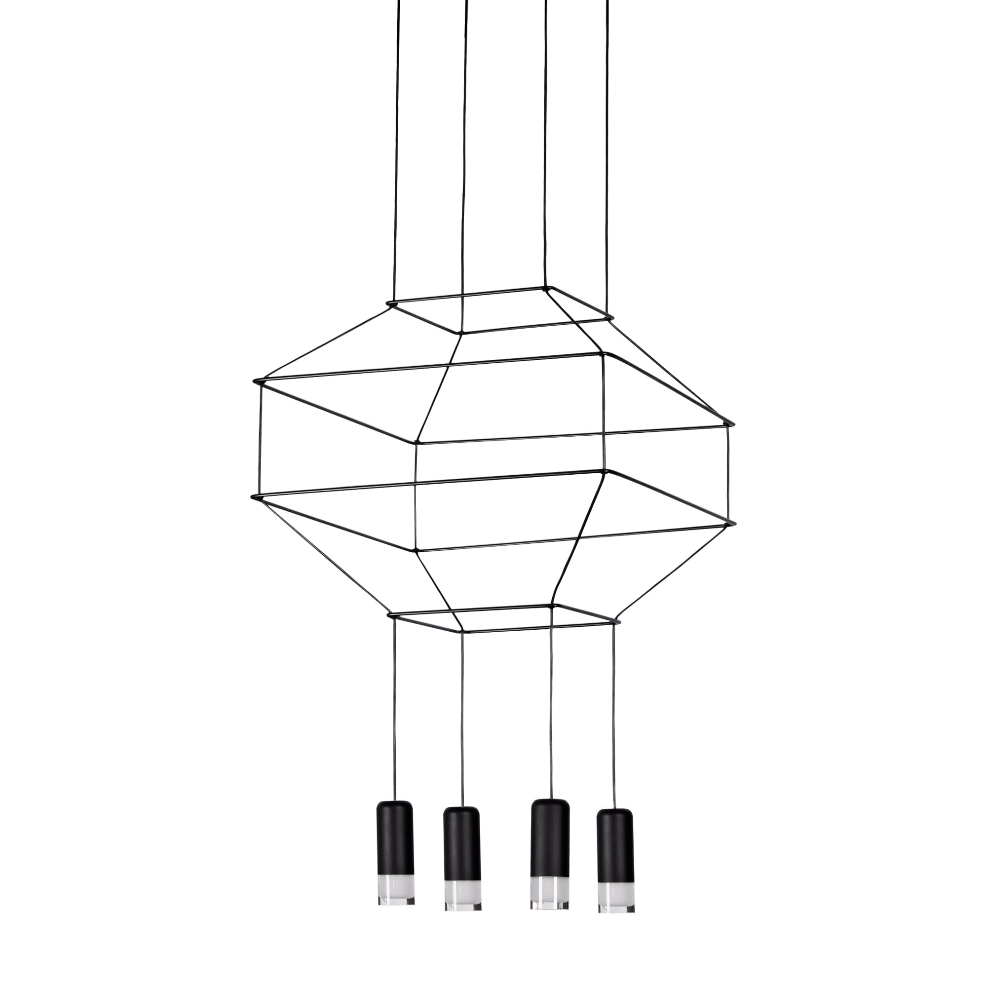Expression 18" Black Aluminum Geometric LED Pendant