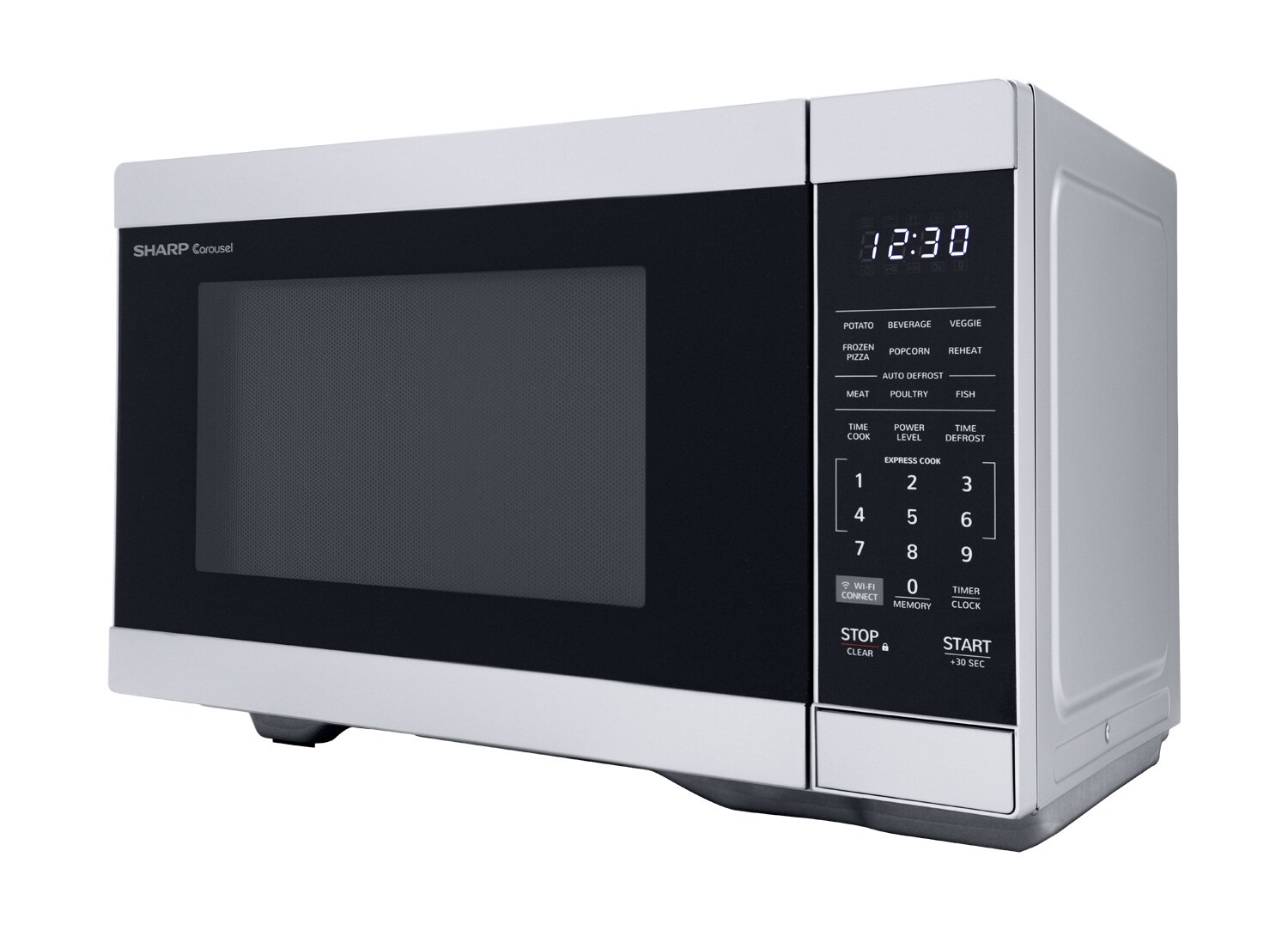Sharp 0.7-cu ft 700-Watt Countertop Microwave (Stainless Steel) in the  Countertop Microwaves department at