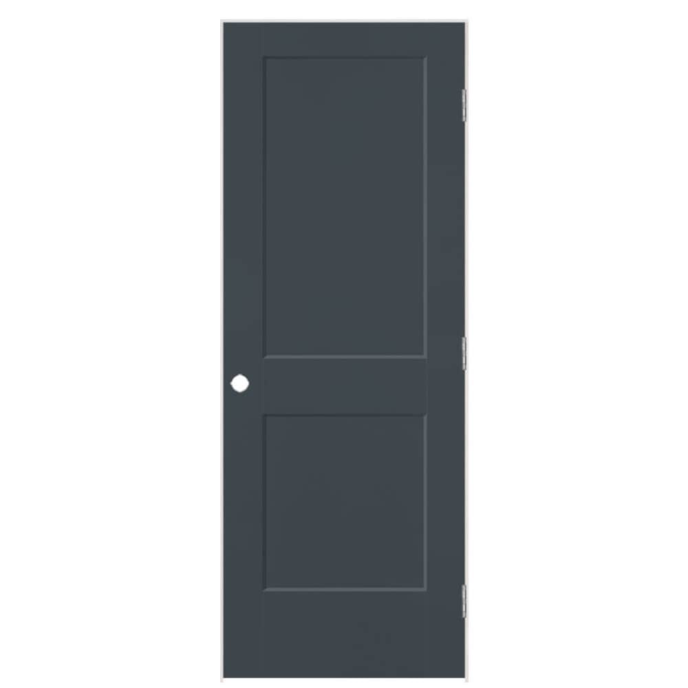 Masonite 826302 36-in x 80-in Slate Hollow core 2-panel square Left hand Smooth Prefinished Molded composite Flat Jamb Single Prehung Interior Door