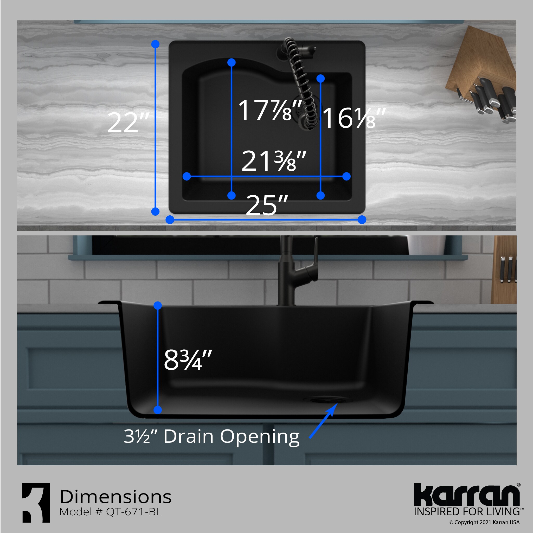 Karran QT-671-BL Kitchen-Sinks - View #8