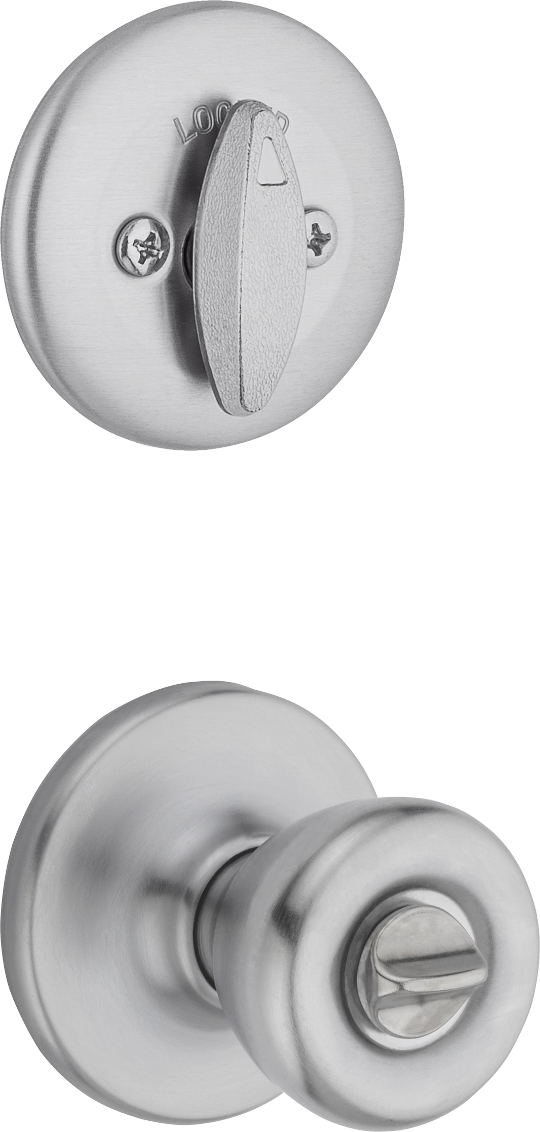 Kwikset Tylo Satin Chrome Exterior Single Cylinder Deadbolt Keyed Entry Door Knob Multi Pack 2 0428