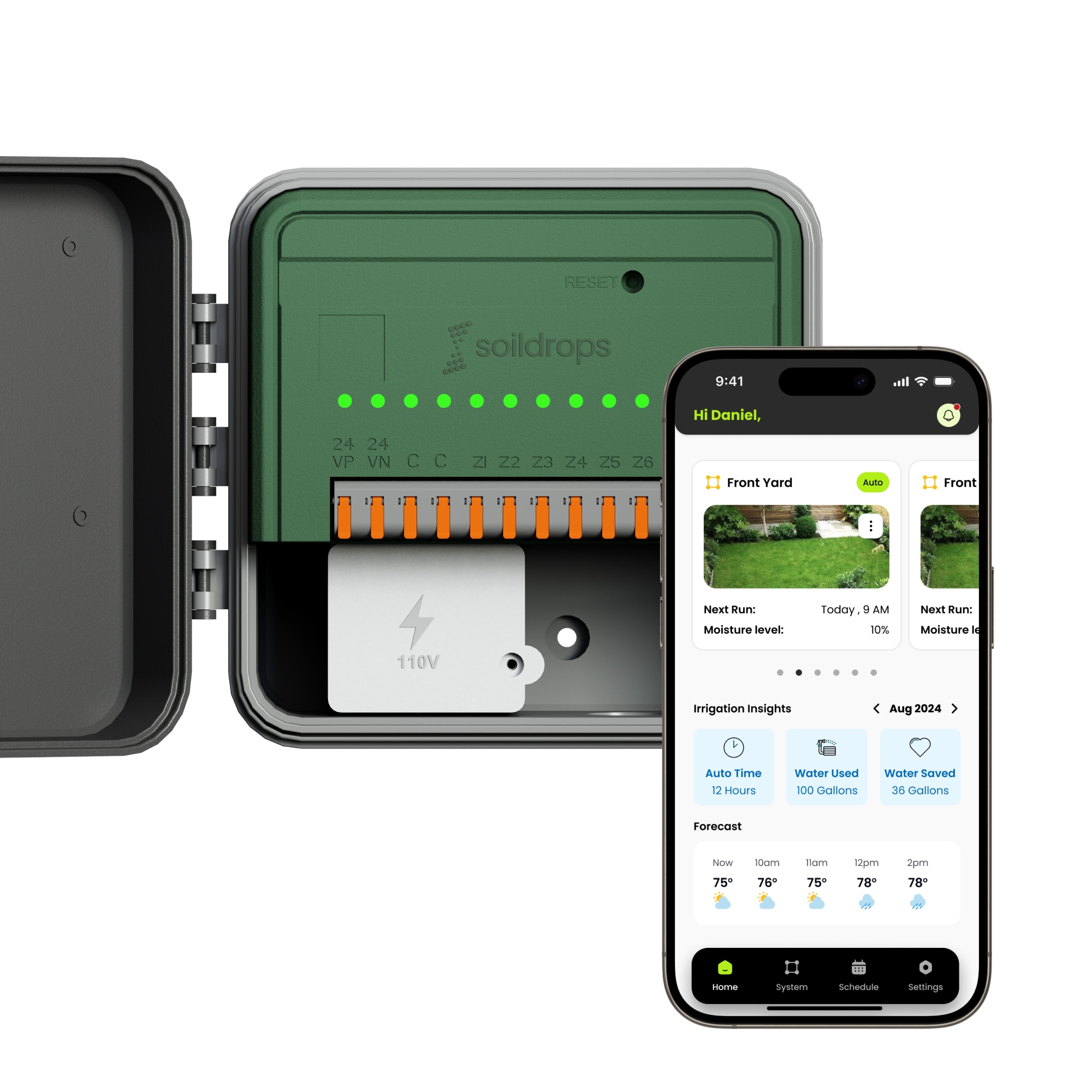 SoilDrops 8 -Station Digital Wi-Fi Compatible Indoor/Outdoor Smart Compatible Irrigation Timer