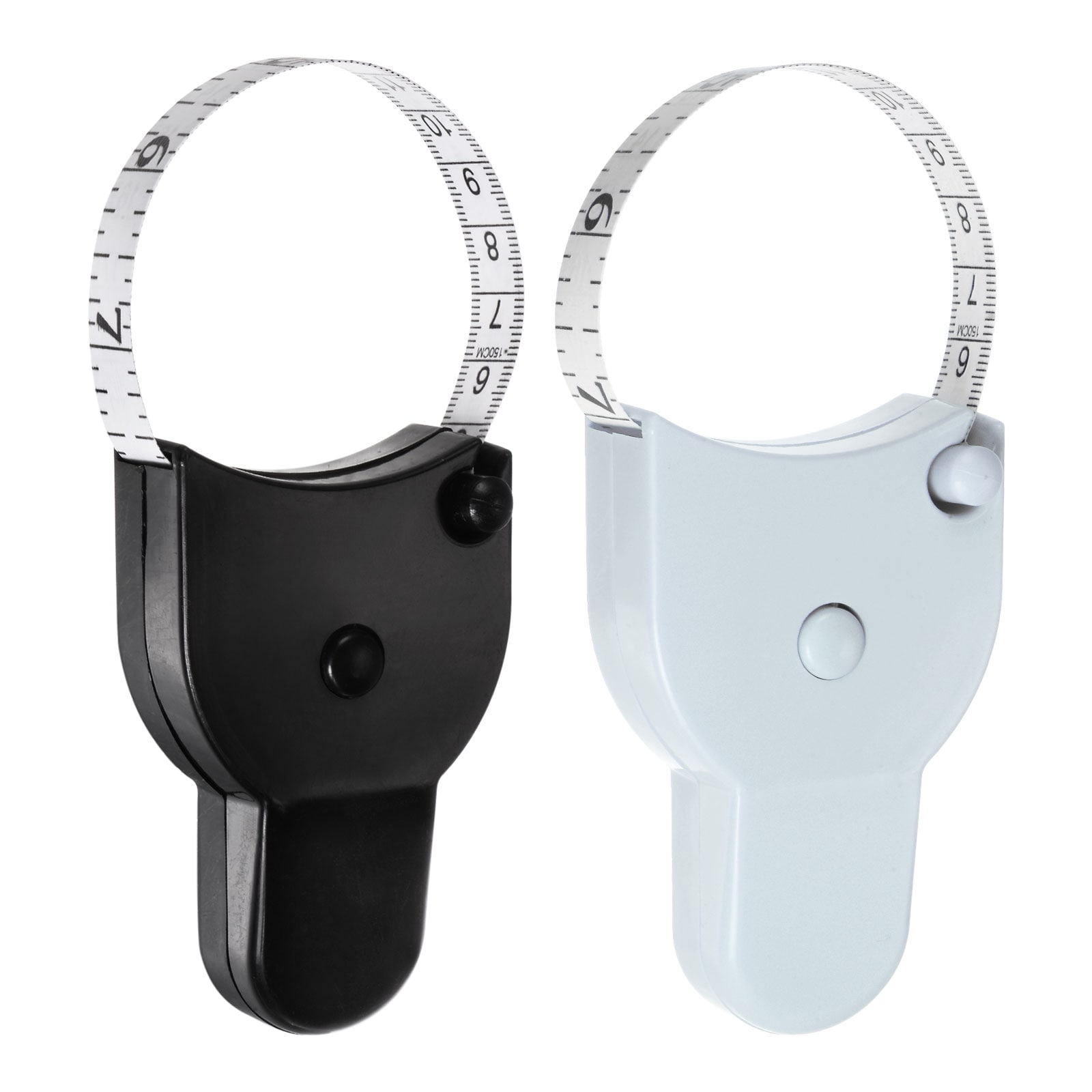 Harfington 2pcs Body Measure Tape 60inch 150cm Automatic Telescopic Tape Measure Retractable Measuring Tape with Lock Pin and Push-Button for Body Measurements Sewing Fabric Cloth Blue Black #S25112701UX6157