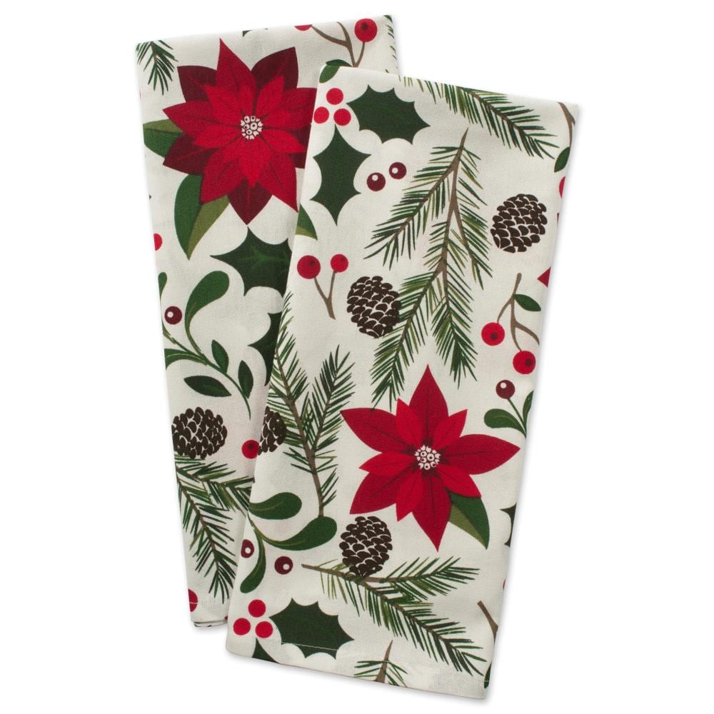 DII Holiday Kitchen Dish Towels - Set of 2 - 18x28 Inches - Festive ...