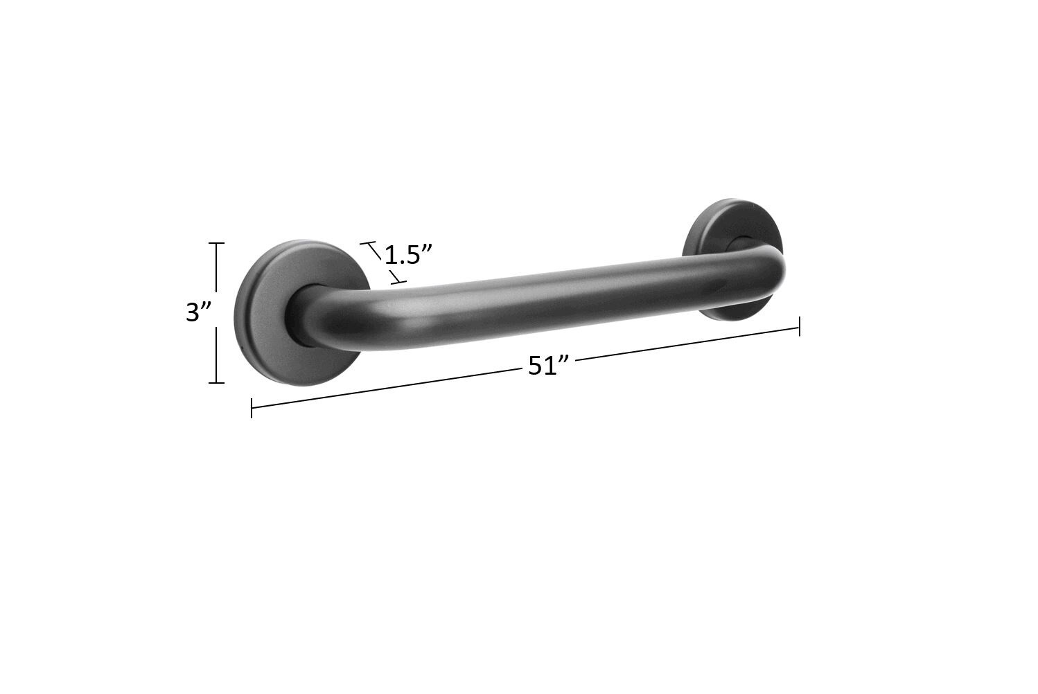CSI Bathware BAR-SB48-TW-125-MB Grab-Bars - View #3