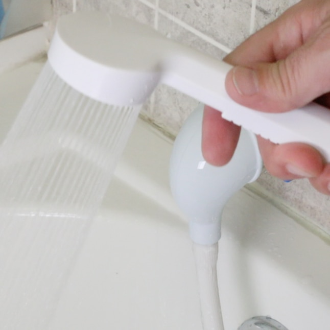 Danco Versa Spray White Handheld Shower, Shower Hose For Bathtub Faucet