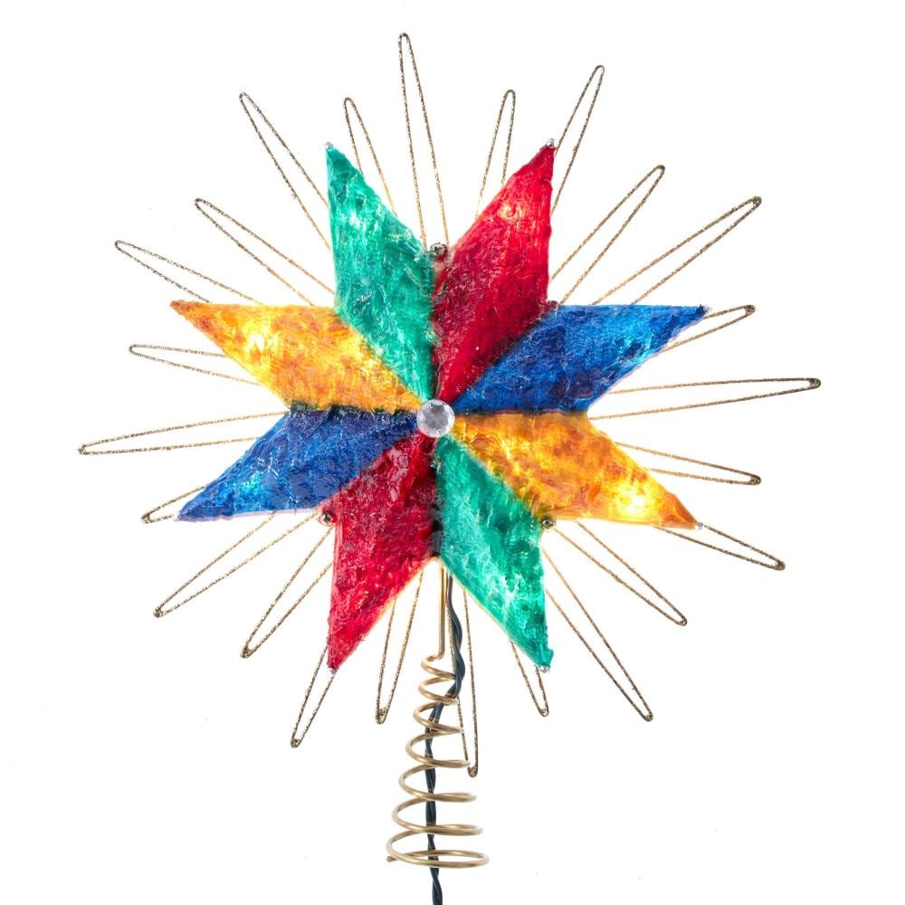 Kurt S. Adler UL3160 12-in Star Multi Christmas Tree Topper