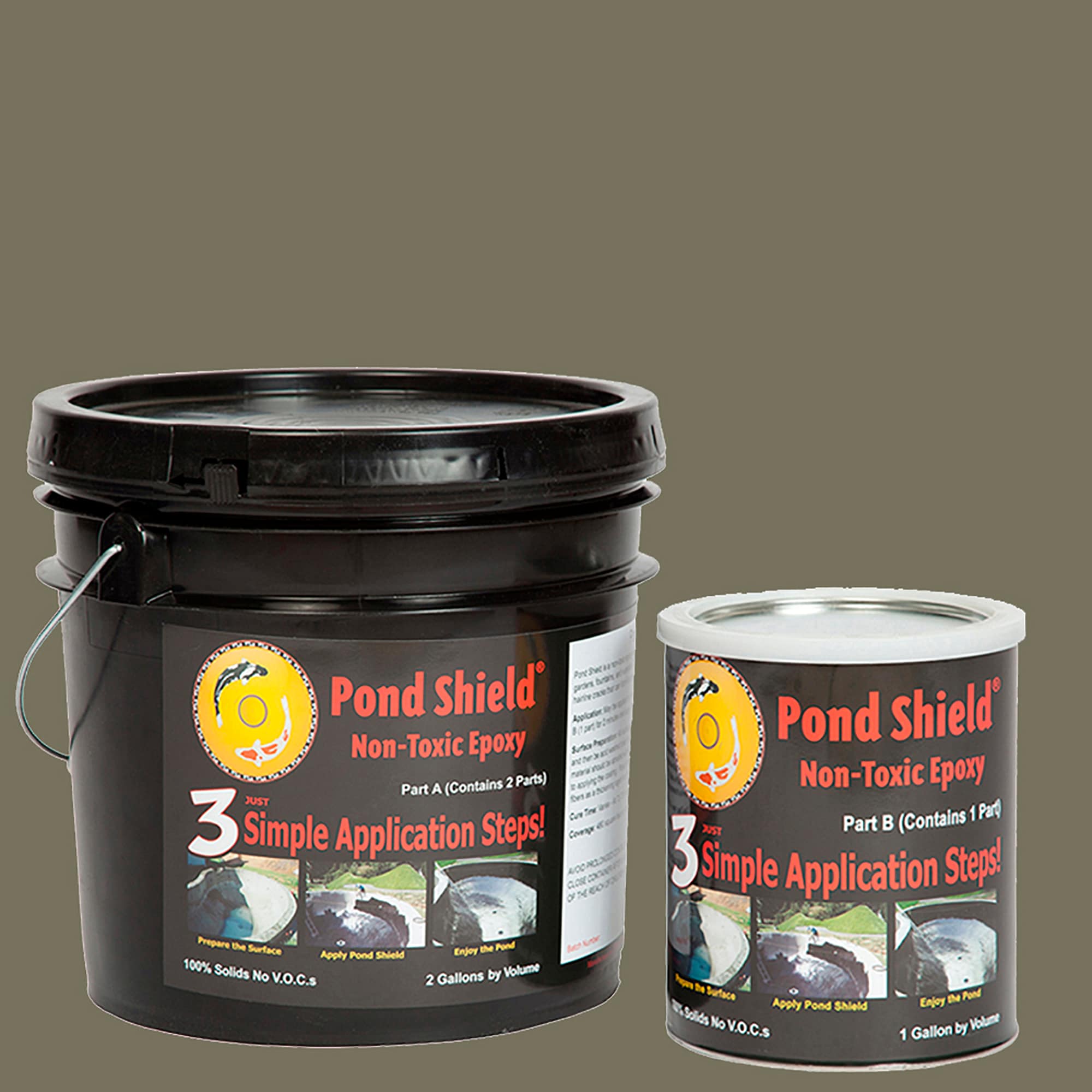 Pond Armor SKU-MGREEN-3GA Pond Shield Moss Green Gloss Solid Oil-based Interior/Exterior Waterproofer (3-Gallon)