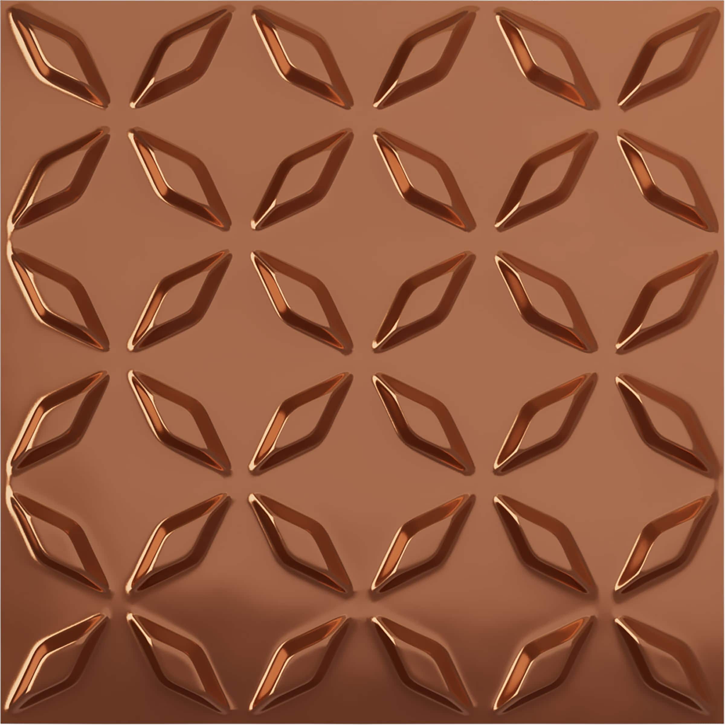 Ekena Millwork WP20X20DLBCO-CASE-12 19-5/8-in x 19-5/8-in Embossed Paintable/Stainable Copper PVC Wall Panel ( 12 -Pack, Covers 32.04 )