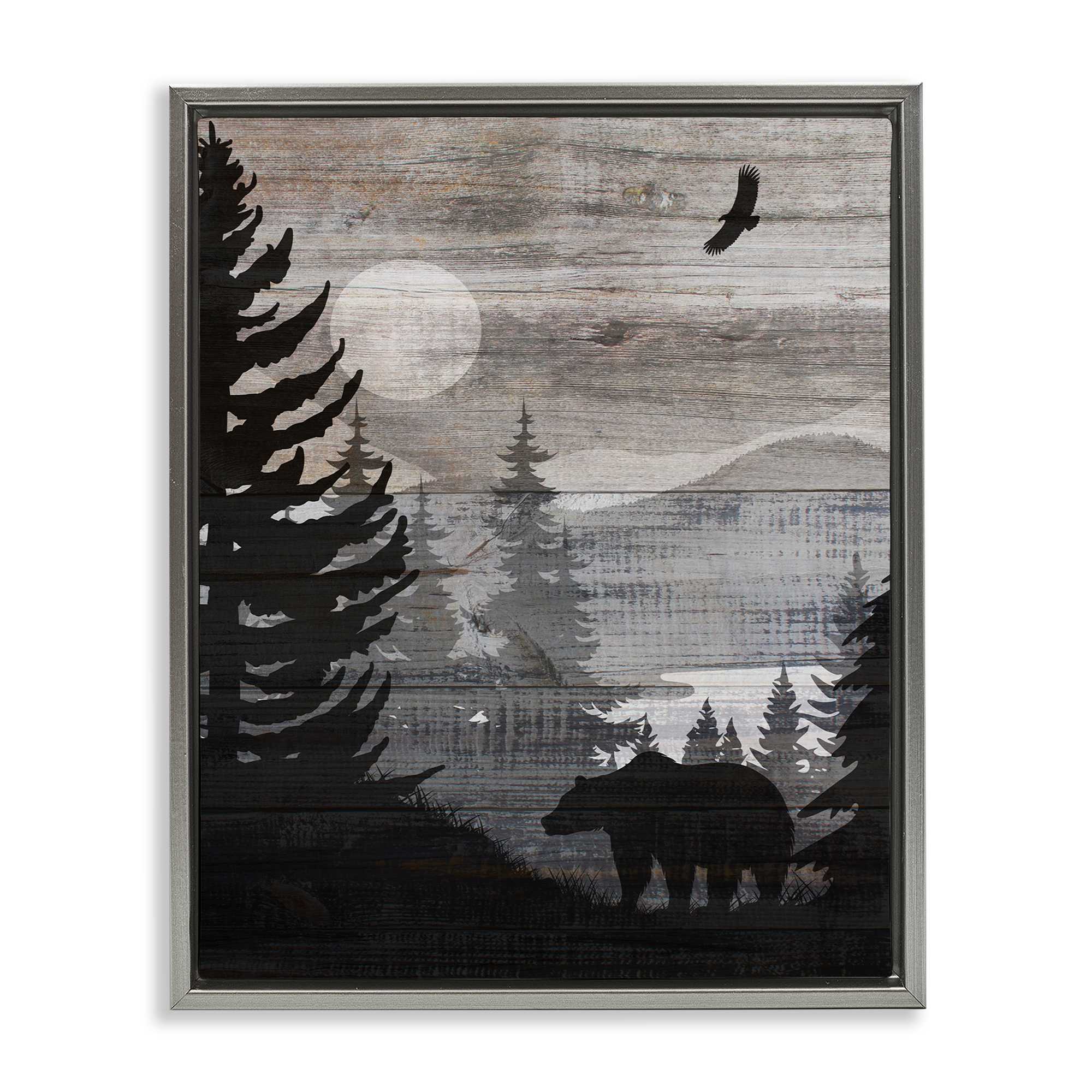 Stupell Industries BS-242-FFL-16X20 Rustic Woodland Evening Floating Frame design by Susan Arnot