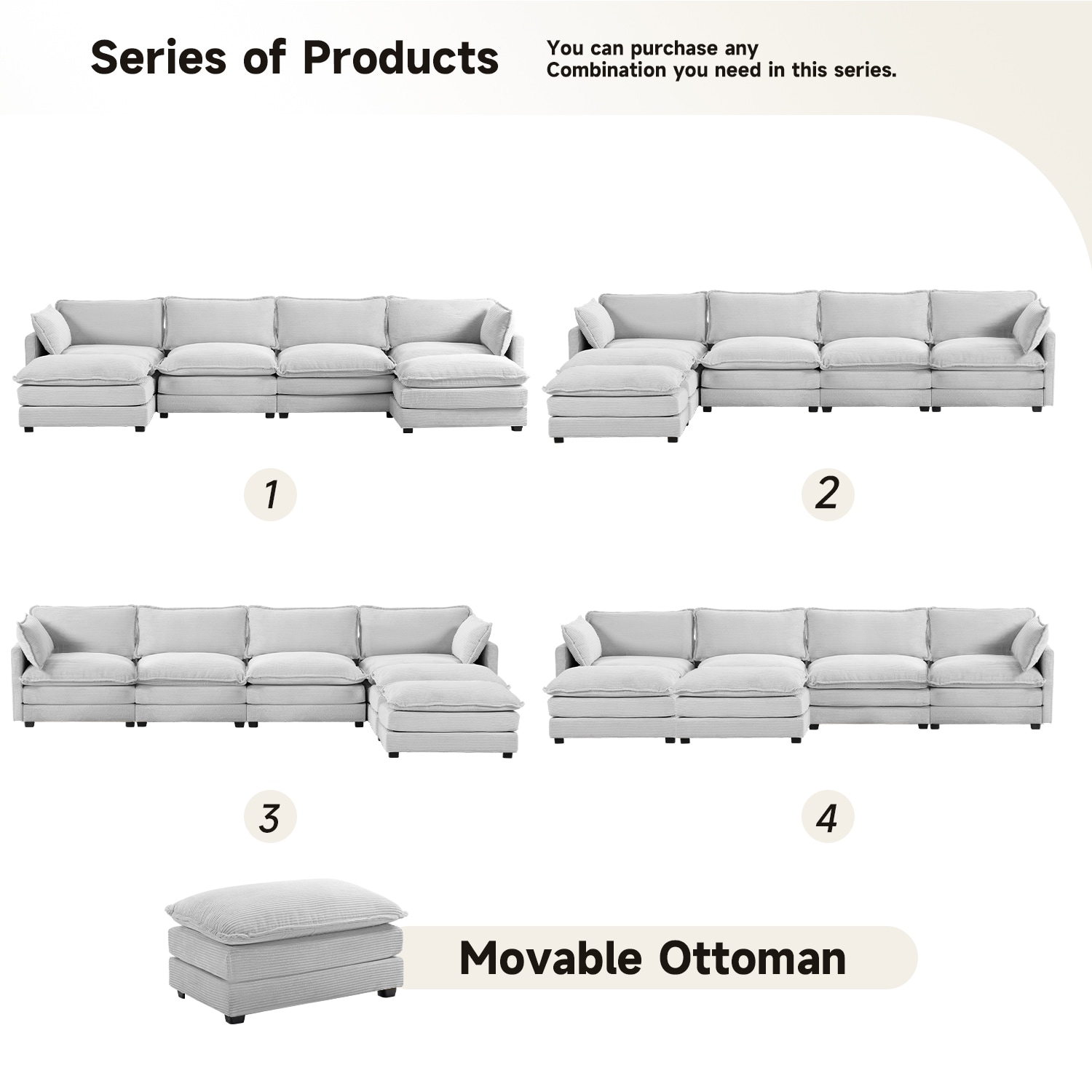 JEAREY JE-DXRZJSF-LG Sofas-Loveseats - View #8