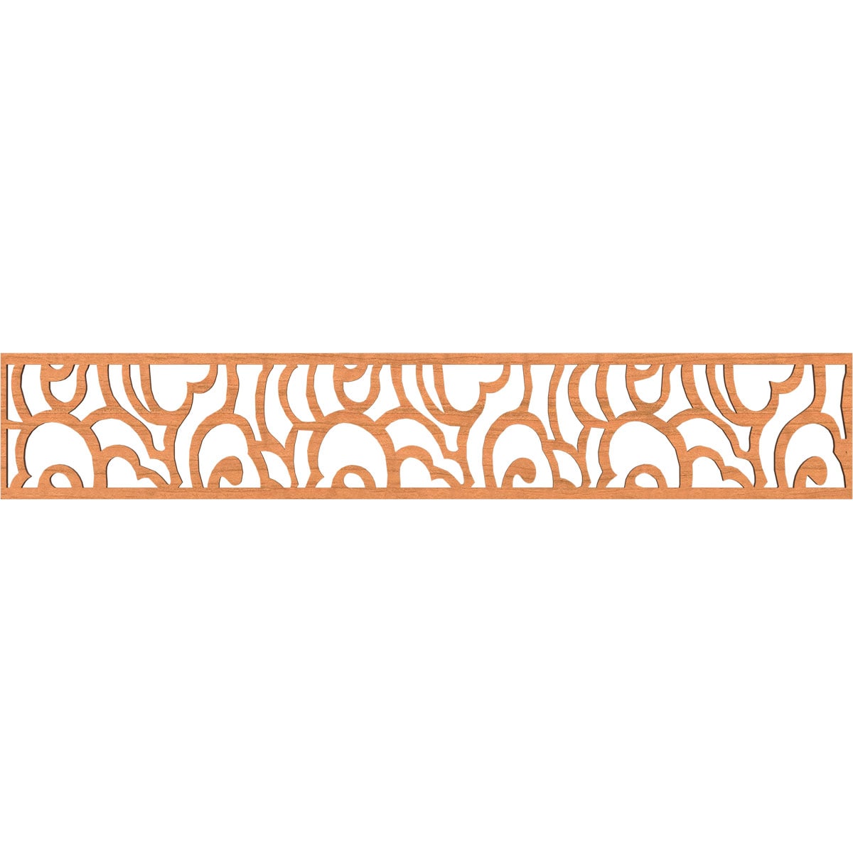 Ekena Millwork MLDB08X46SPFCH Springfield Fretwork Flat Trim 8-in x 3.89-ft Cherry Brown Unfinished 2156355 Pierced Wall Panel Moulding