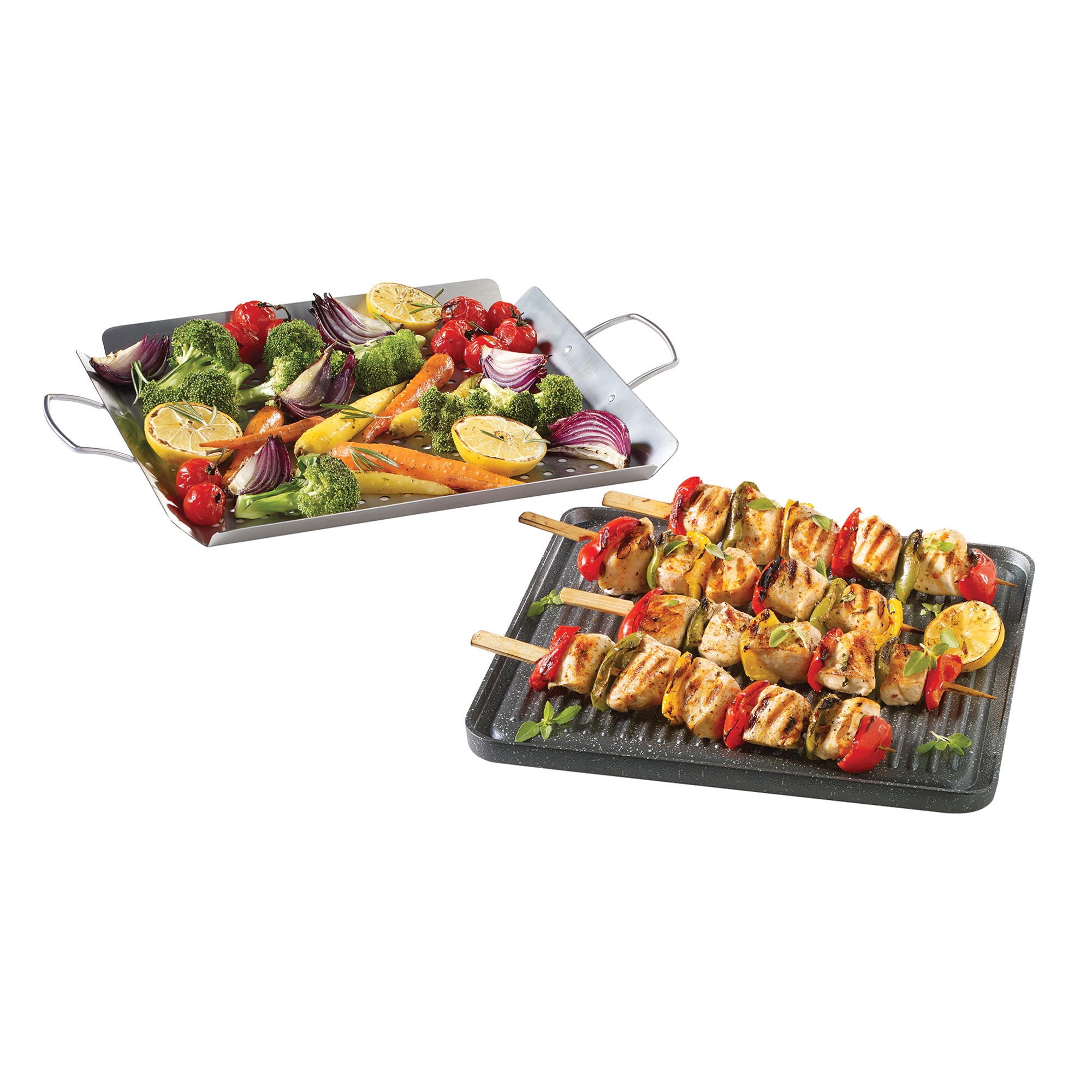 Starfrit THE ROCK Cast Iron Non-stick Griddle and Pan Set in the Grill  Cookware department at