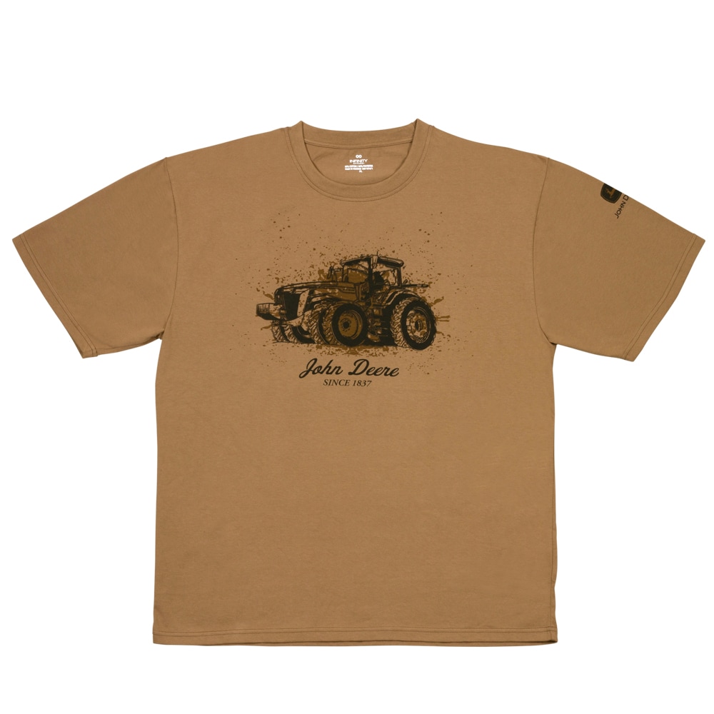 John Deere JDR-1118-GF-3XL Men's Brown Jersey Short sleeve T-shirt ( 3XL )