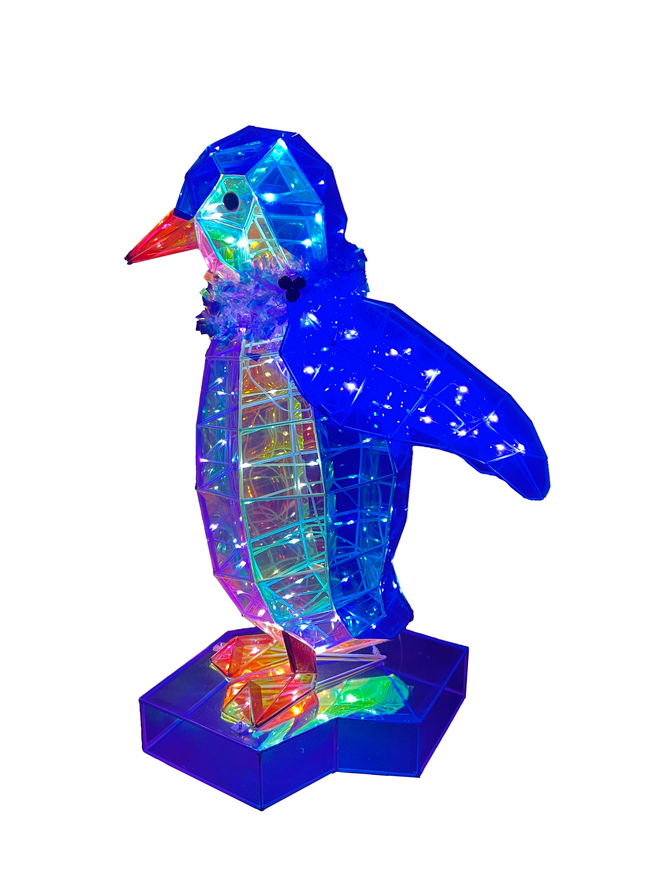 Holiday Living 2.5-ft Prismatic Penguin in the Outdoor Christmas ...