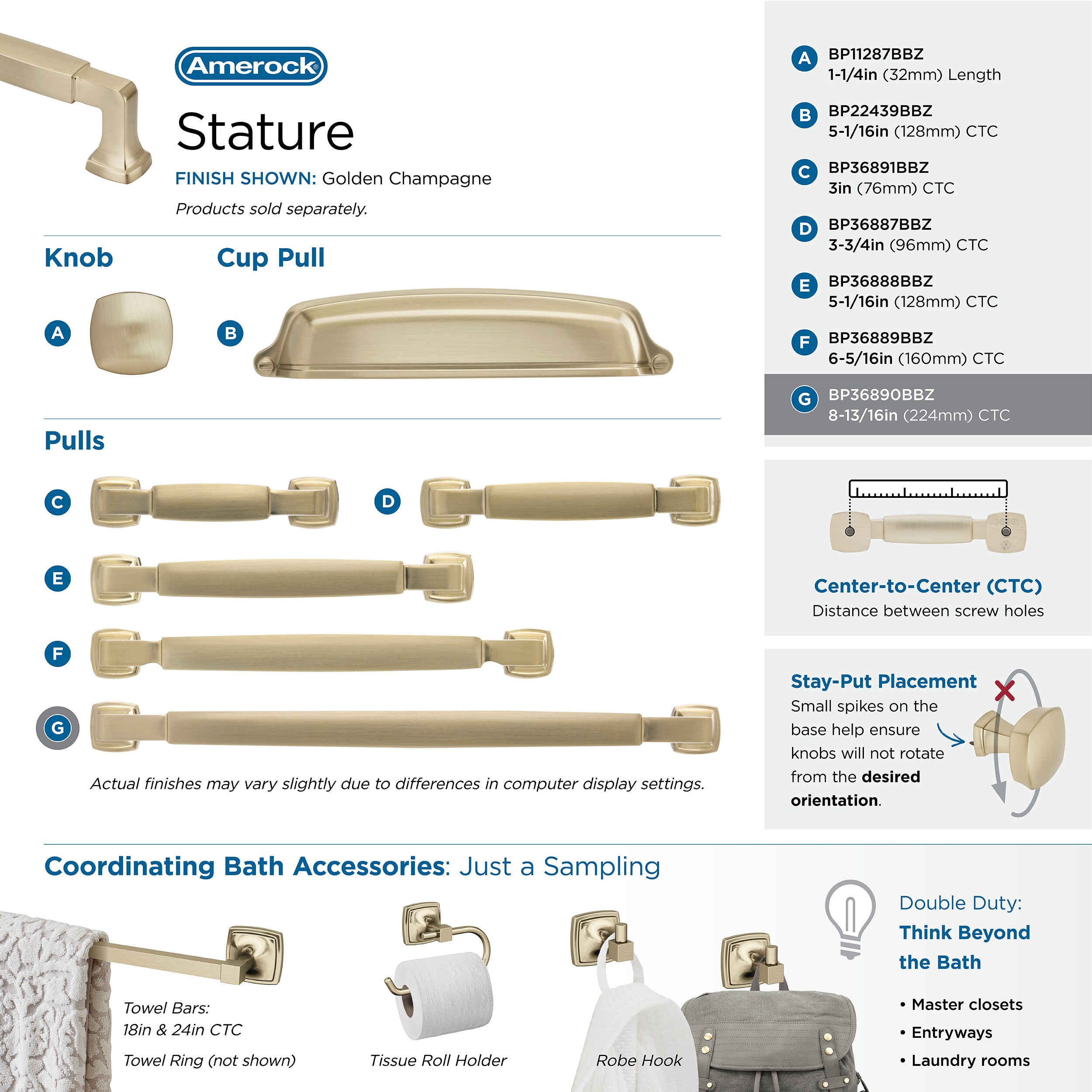 Amerock BP36890BBZ Cabinet-Pulls - View #9