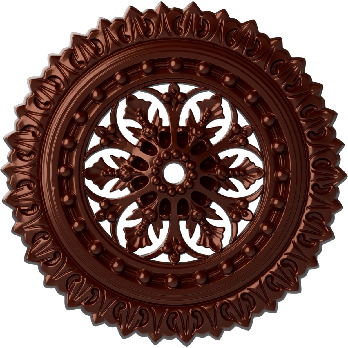 Ekena Millwork CM18SKACS Sellek 18.5-in W x 18.5-in L Painted Antique Copper Polyurethane Whole Ceiling Medallion