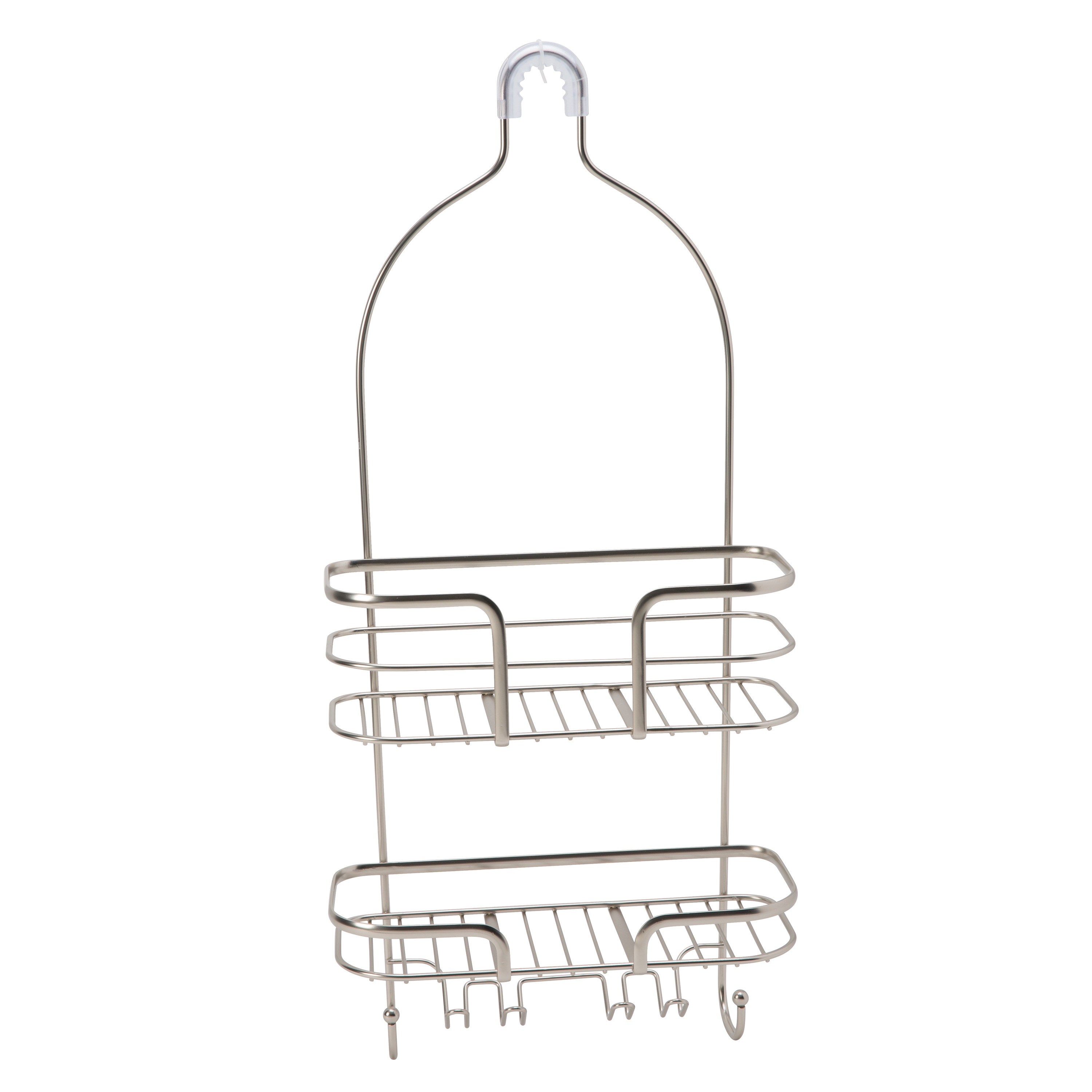 Bath Bliss Satin Steel 2-Shelf Hanging Shower Caddy 22.4-in x 10.25-in ...