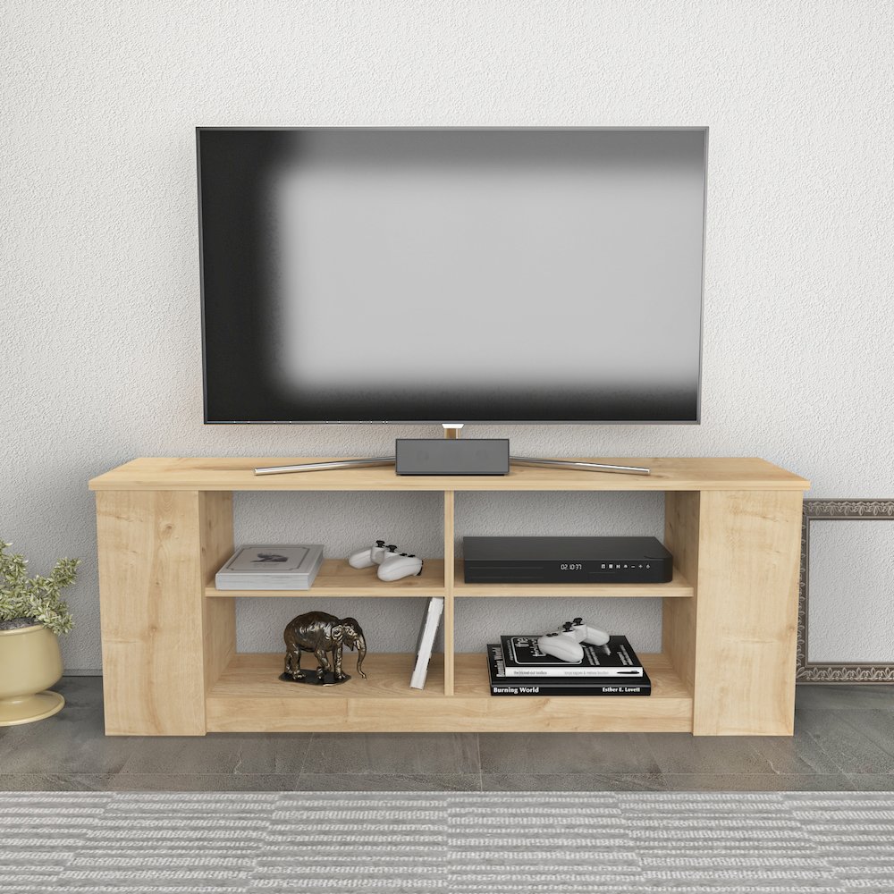 Decorotika Space Tv Stand Sapphire Oak in the TV Stands department at ...