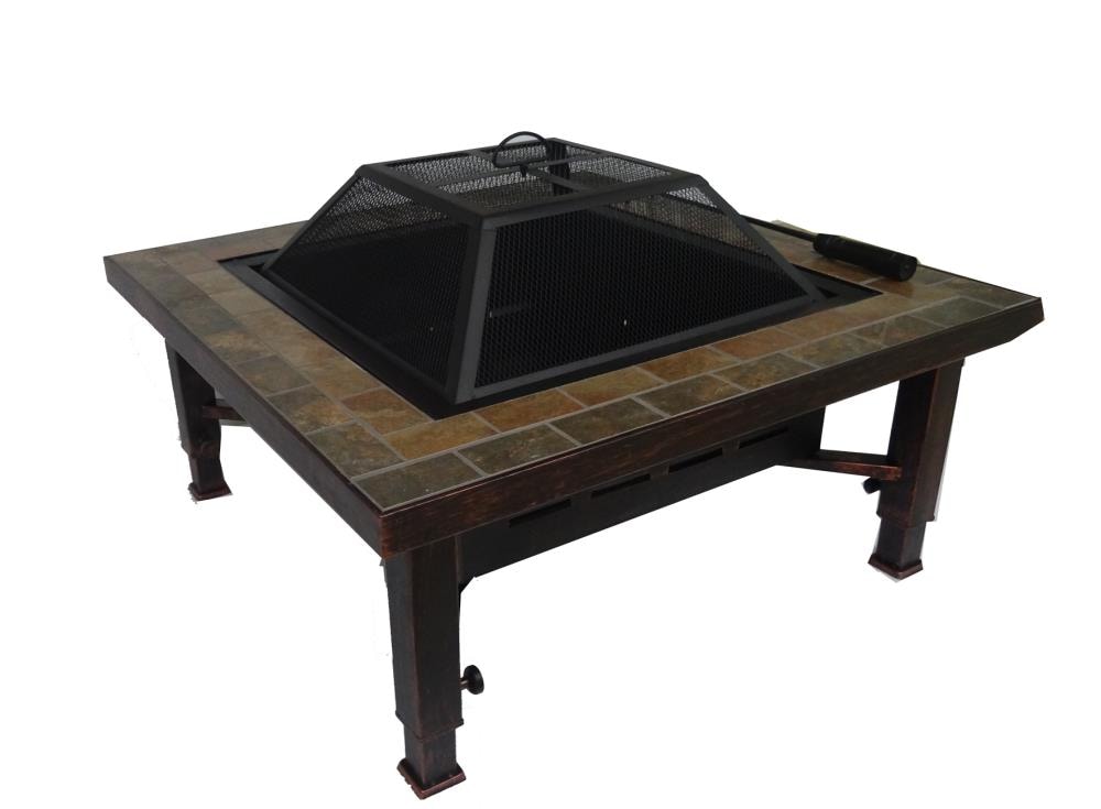 Global Outdoors 34-in W Brushed Bronze Steel Wood-Burning Fire Pit in the  Wood-Burning Fire Pits department at Lowes.com