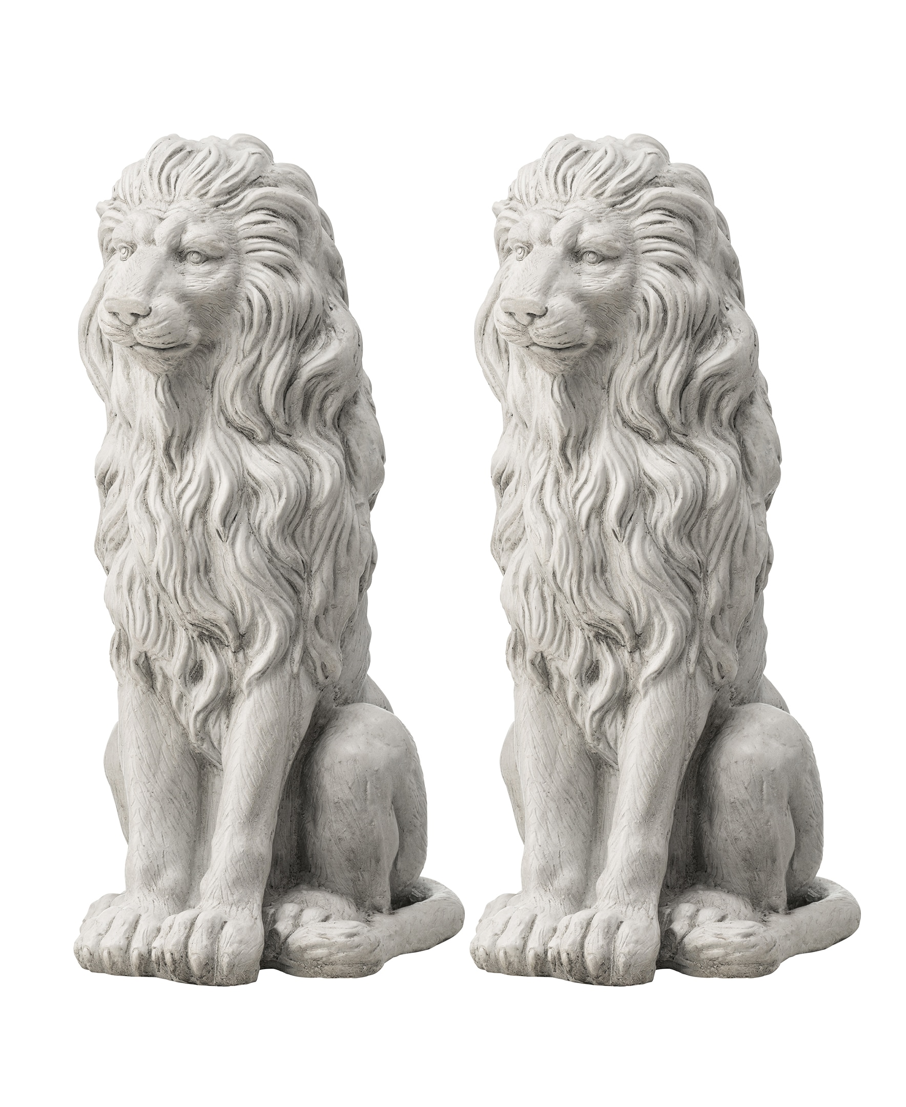 Glitzhome 2025400089 27.75-in H x 11.5-in W White Garden Statue