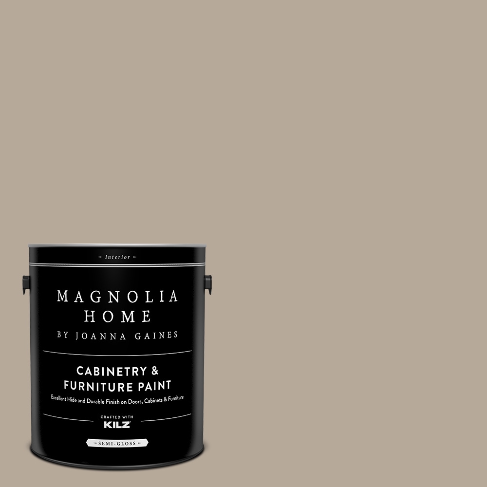Magnolia Home MAG063-4082238  by Joanna Gaines Semi-gloss Rustic Oak MAG063 Tintable Cabinet Furniture Paint Enamel ( 1-gallon )