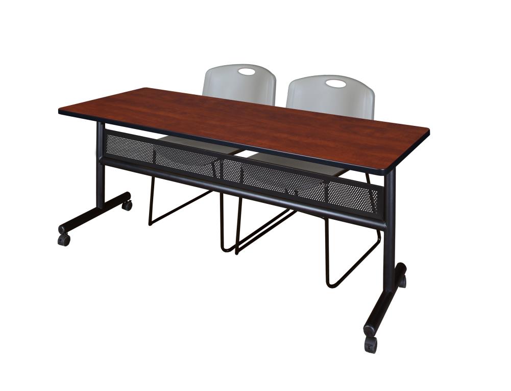 Regency MKFTM7224CH44GY Training Red 4-Person Training Table (72-in W x 29-in H)
